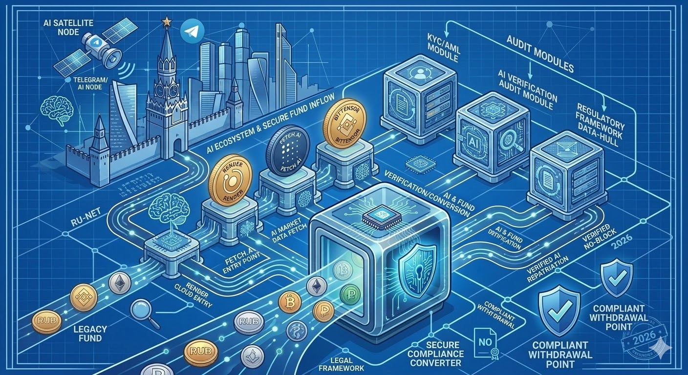 AI + Crypto Russia 2026: Render, Fetch.ai, Bittensor — 10x Growth Without Bank Blocks