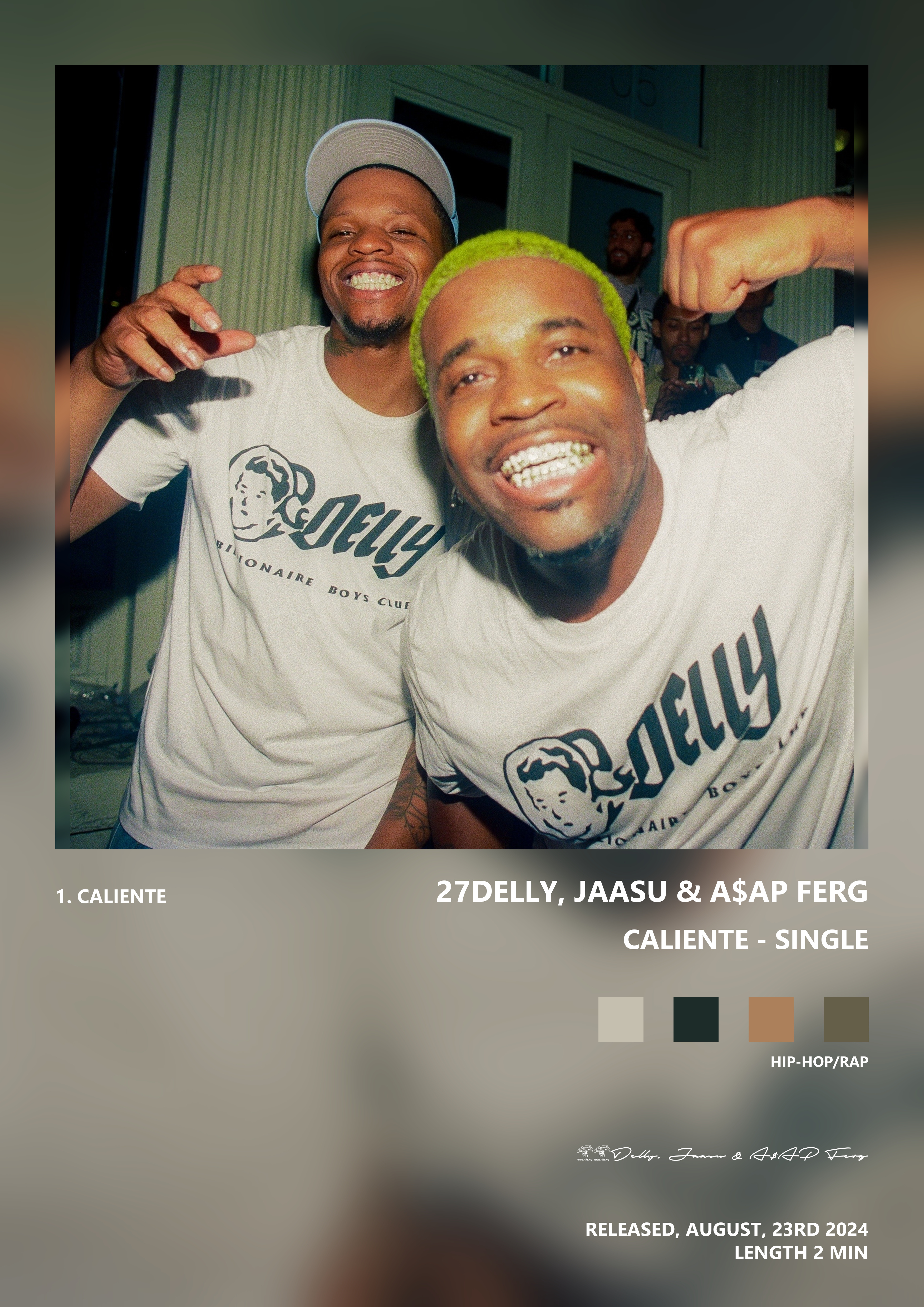 Music poster: 27Delly Jaasu AAP Ferg - Caliente - Single