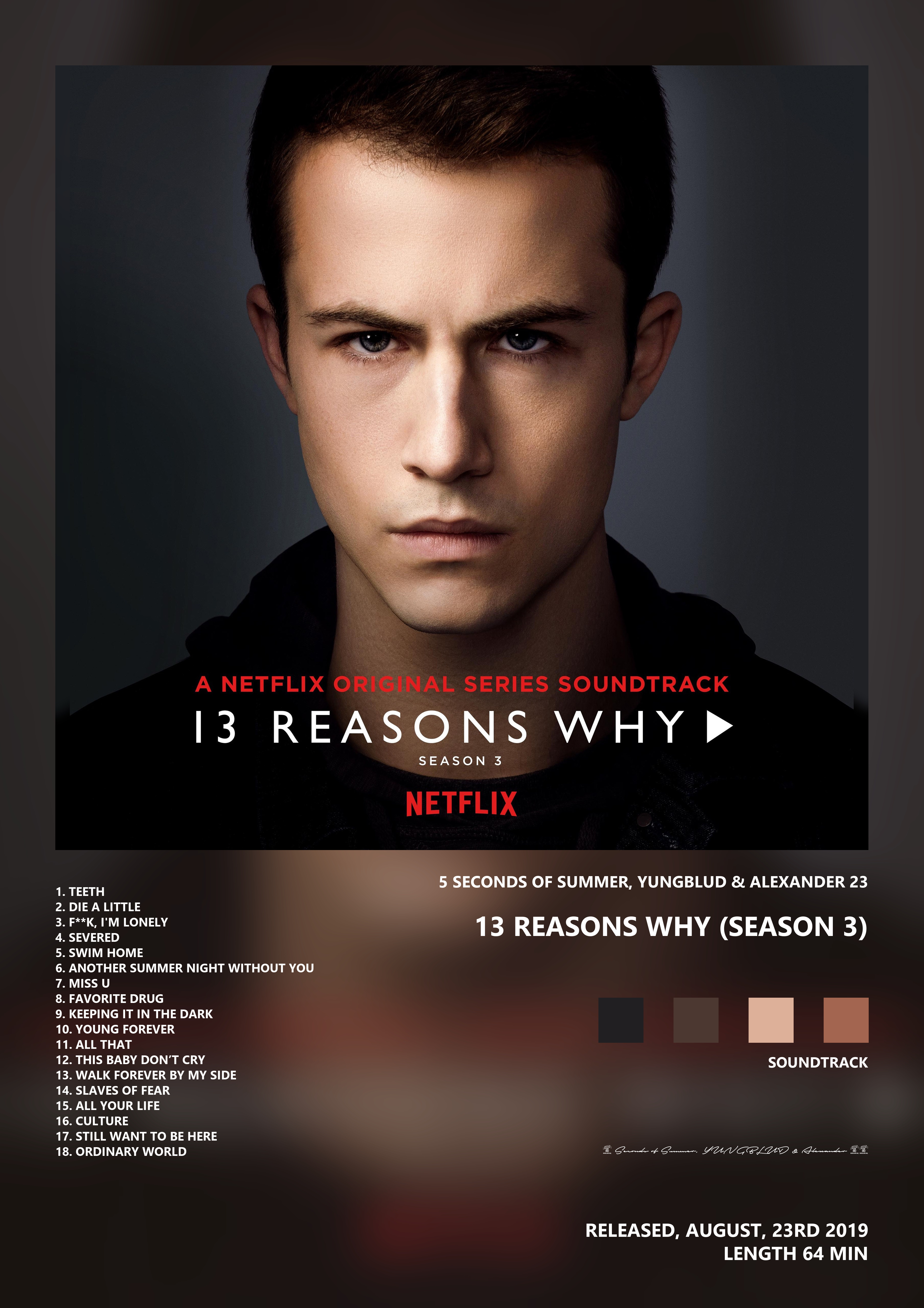 Music poster: 5 Seconds of Summer YUNGBLUD Alexander 23 - 13 Reasons Why Season 3