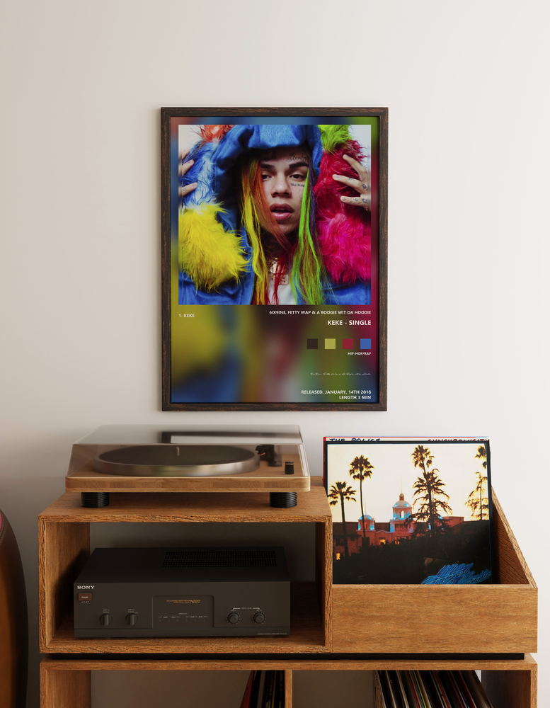 Music poster: 6ix9ine Fetty Wap A Boogie wit da Hoodie - KEKE - Single