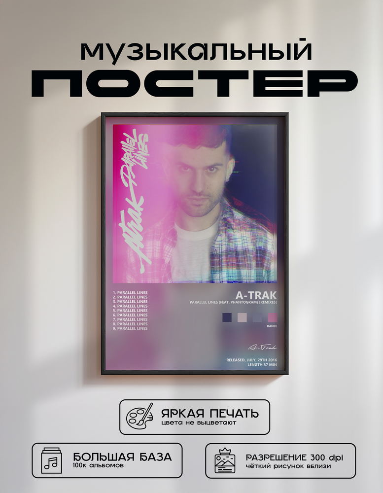 Music poster: A-Trak - Parallel Lines feat Phantogram Remixes