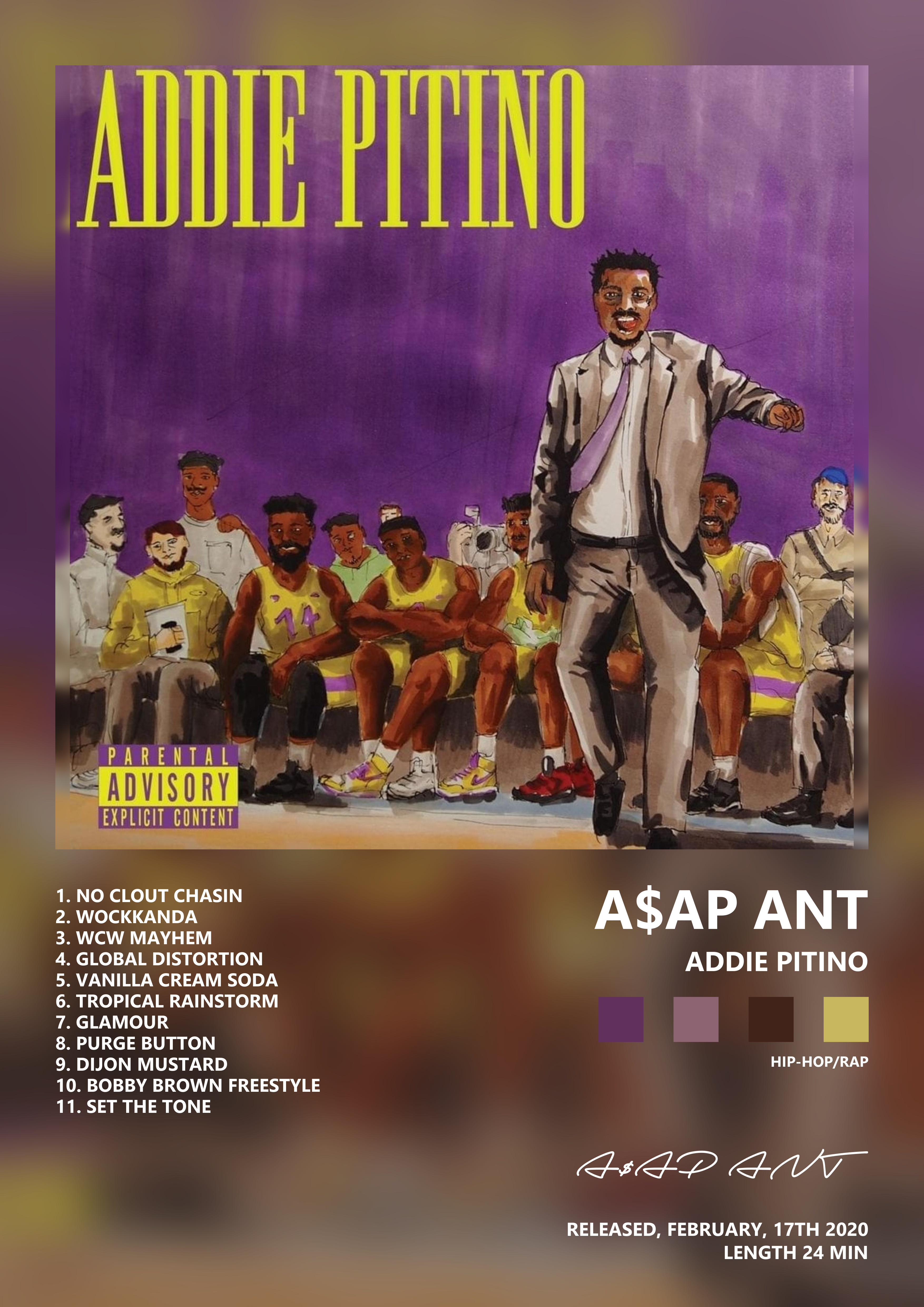 Music poster: AAP ANT - Addie Pitino