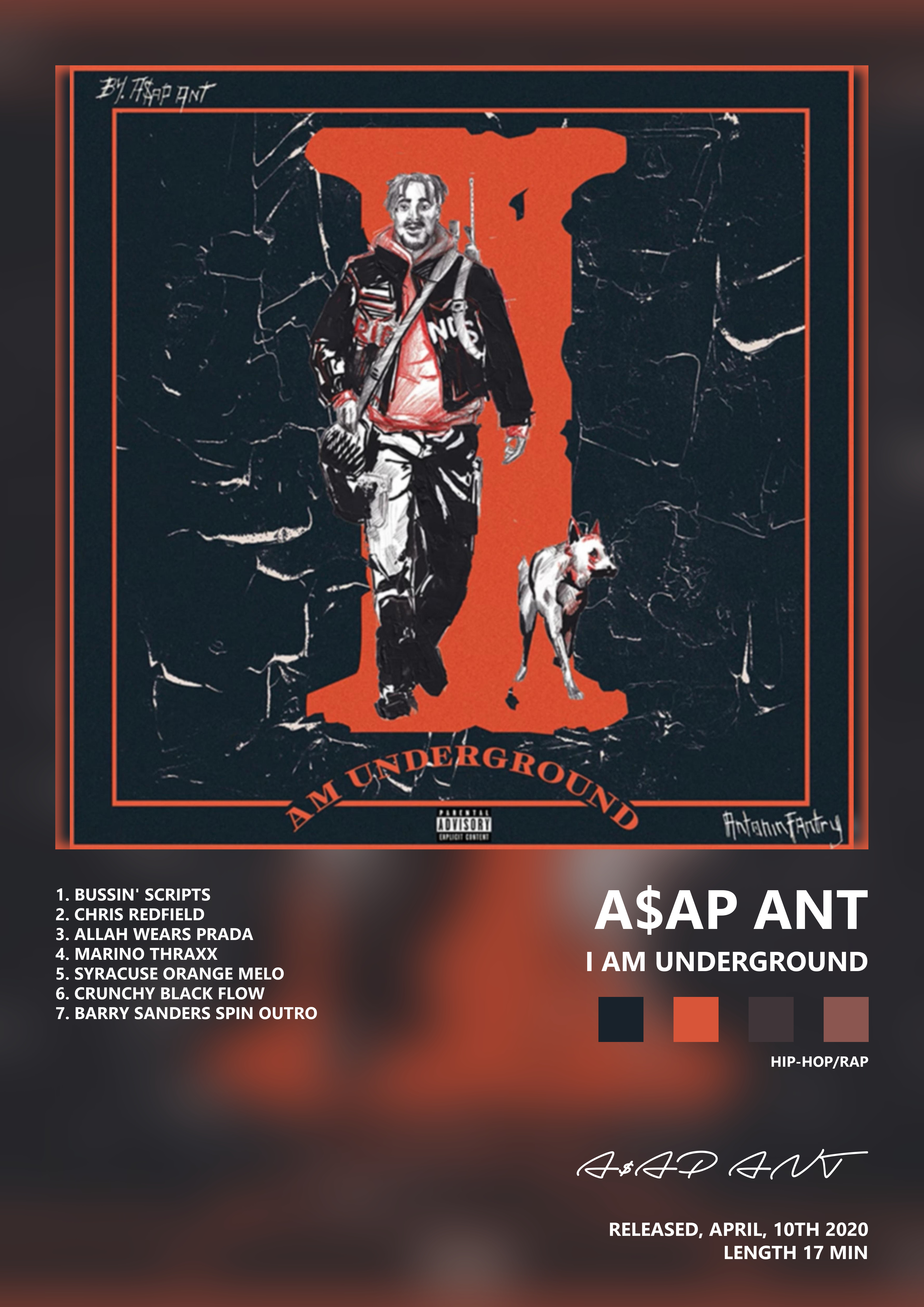 Music poster: AAP ANT - I Am Underground