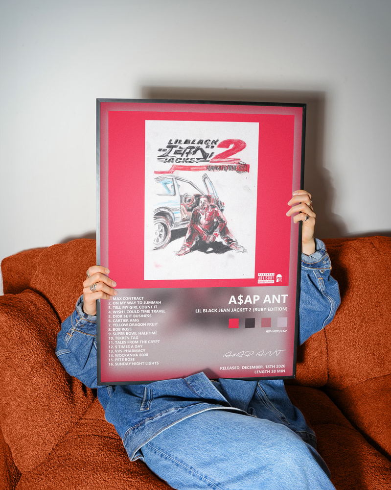 Music poster: AAP ANT - Lil Black Jean Jacket 2 Ruby Edition