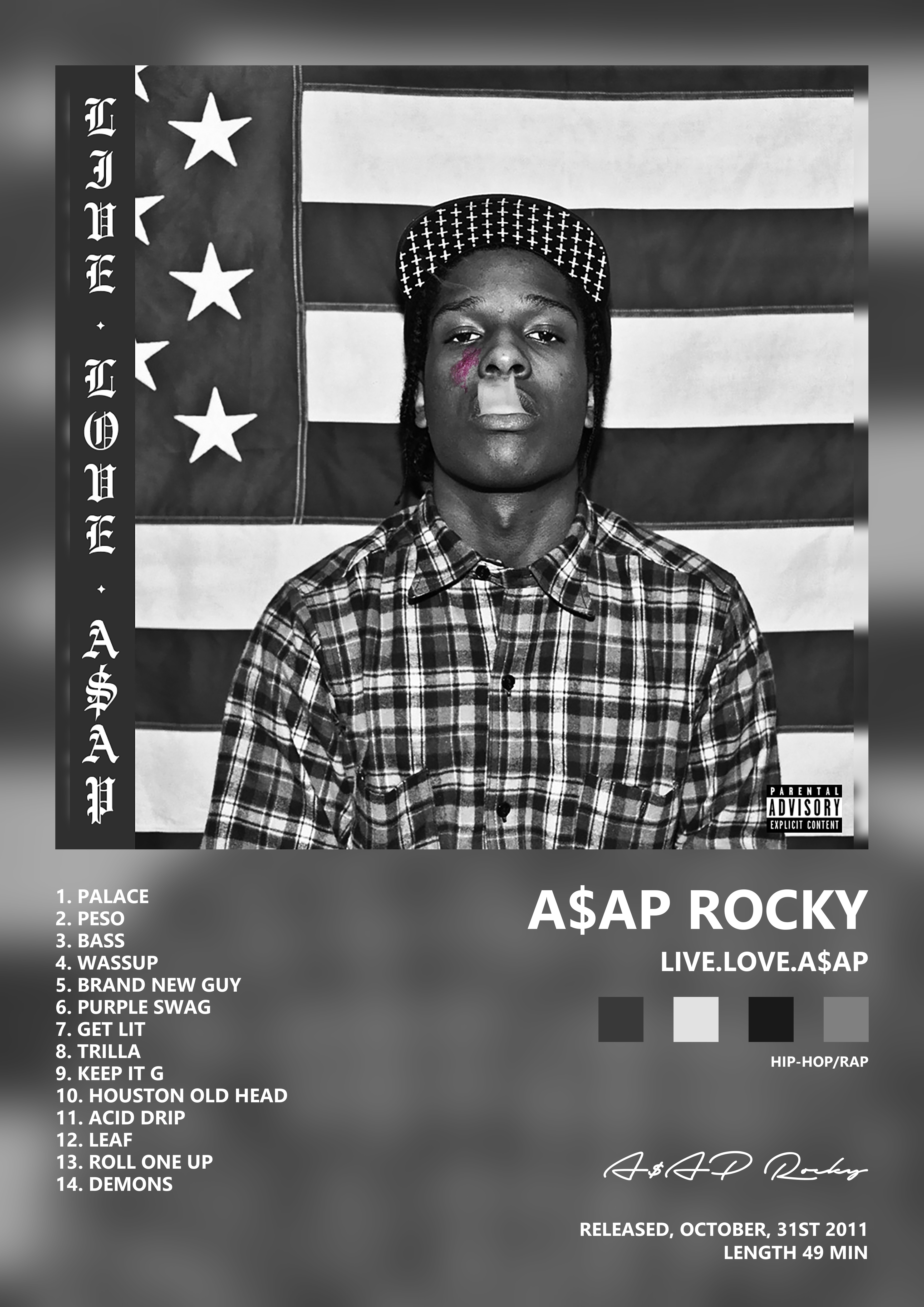 Music poster: AAP Rocky - LIVELOVEAAP