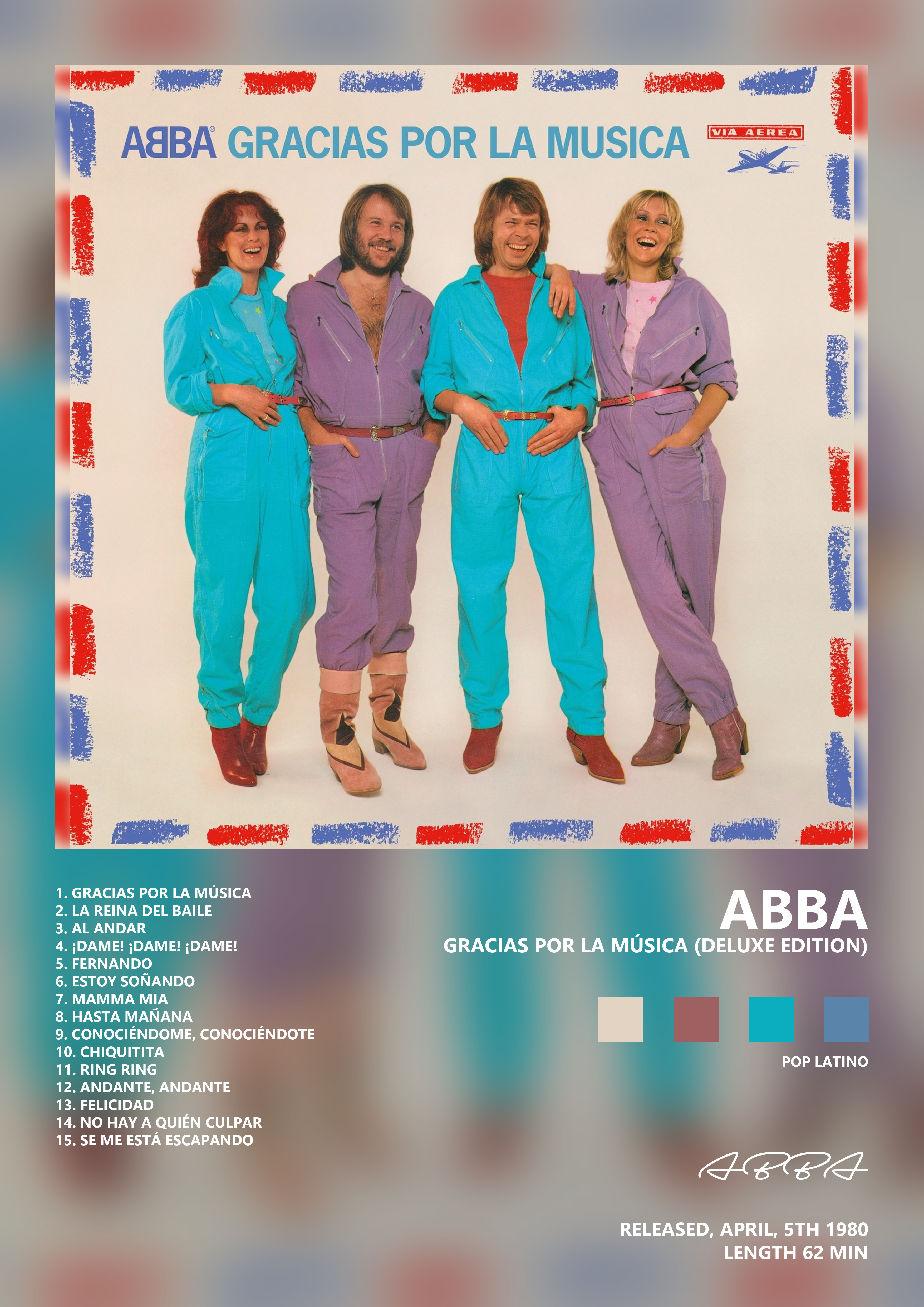 Music poster: ABBA - Gracias por la Música Deluxe Edition