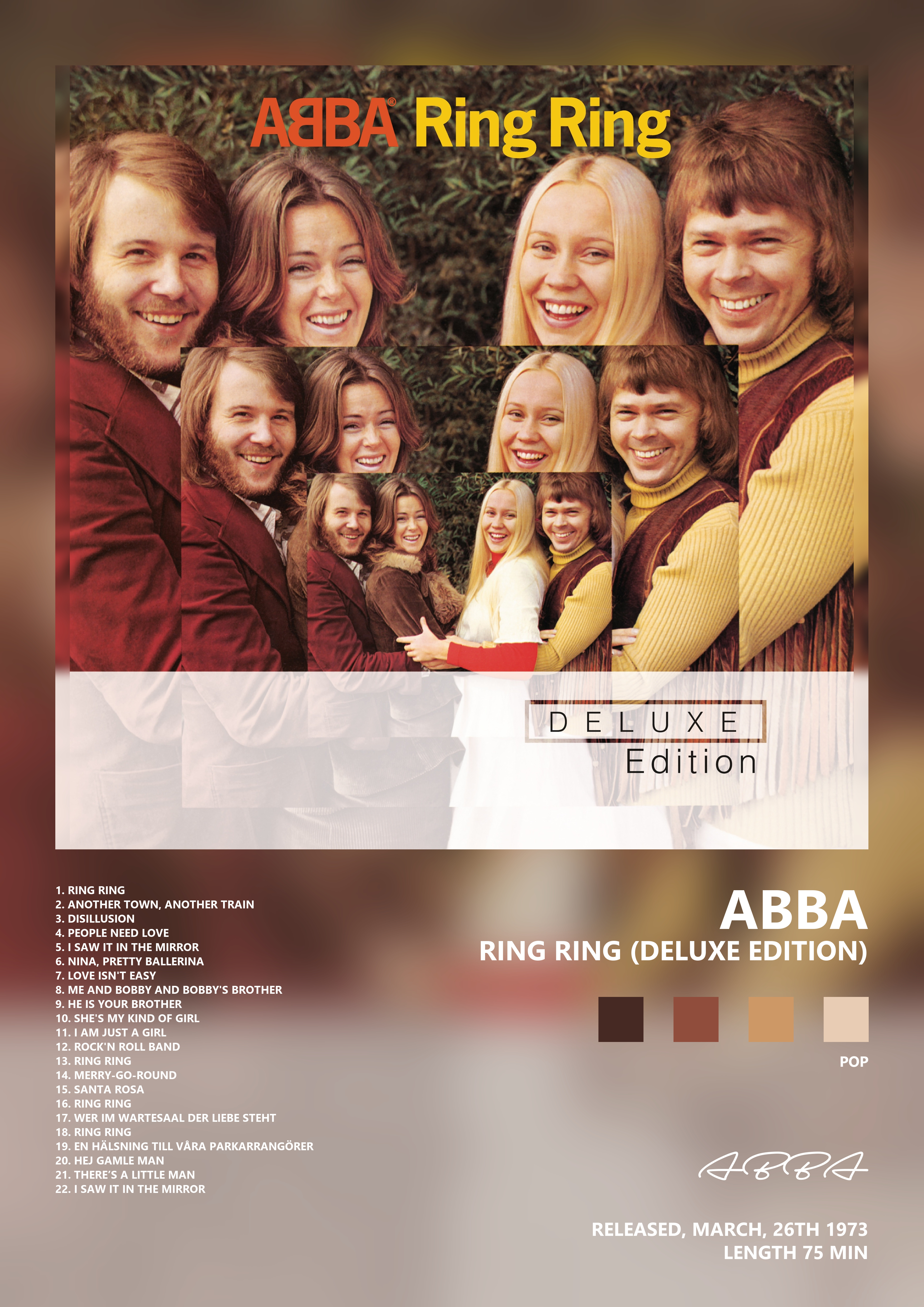 Music poster: ABBA - Ring Ring Deluxe Edition