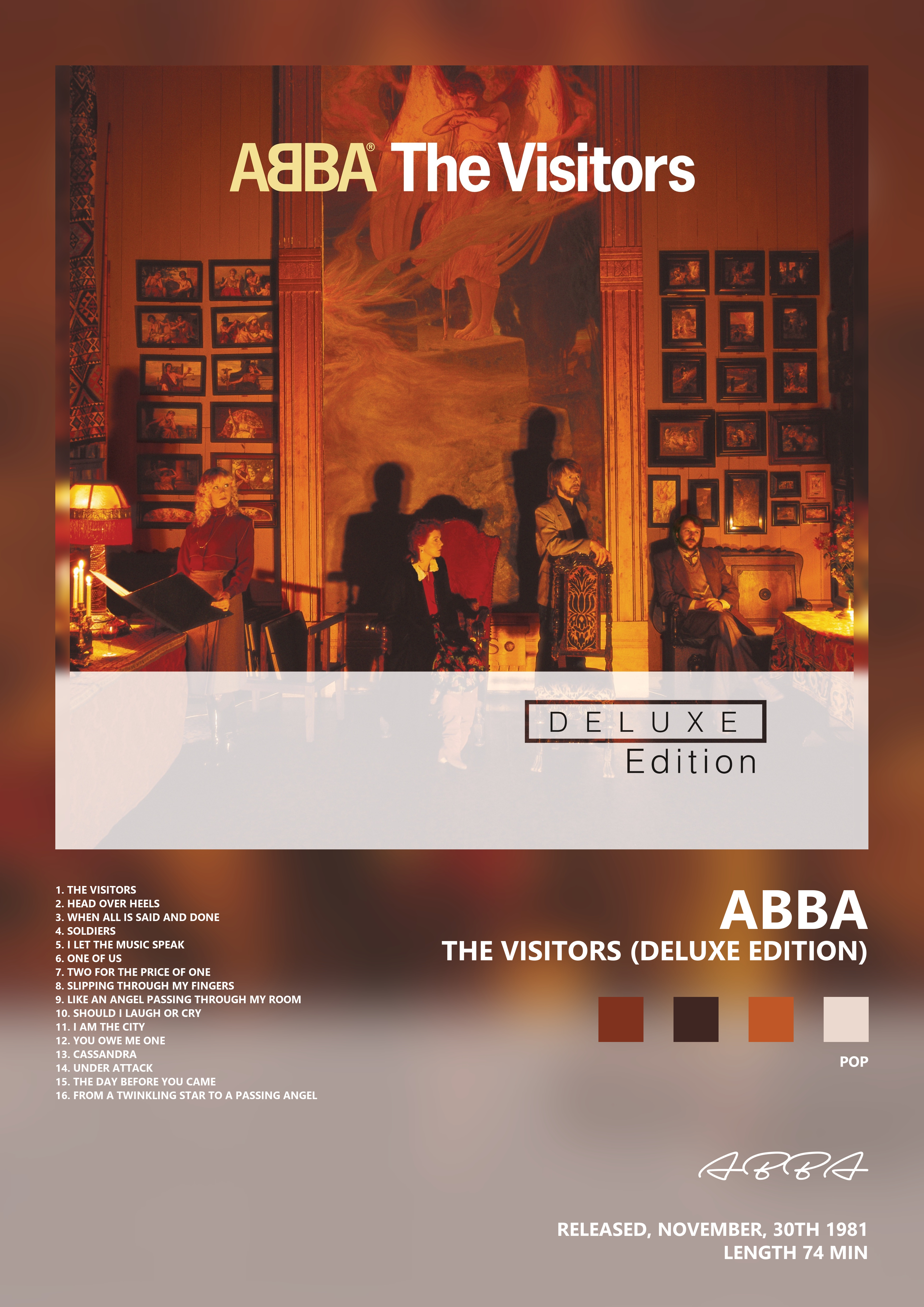 Music poster: ABBA - The Visitors Deluxe Edition