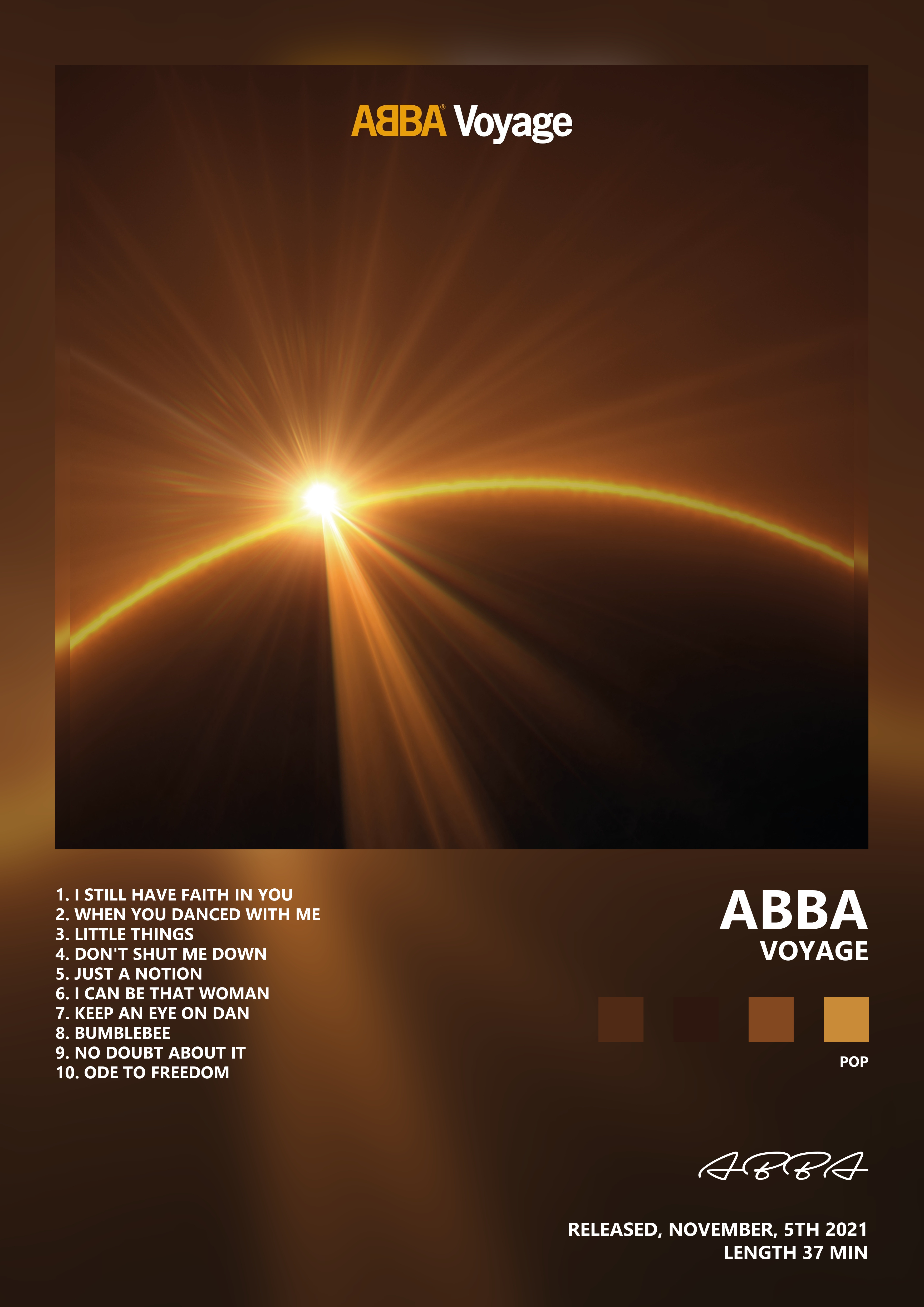Music poster: ABBA - Voyage