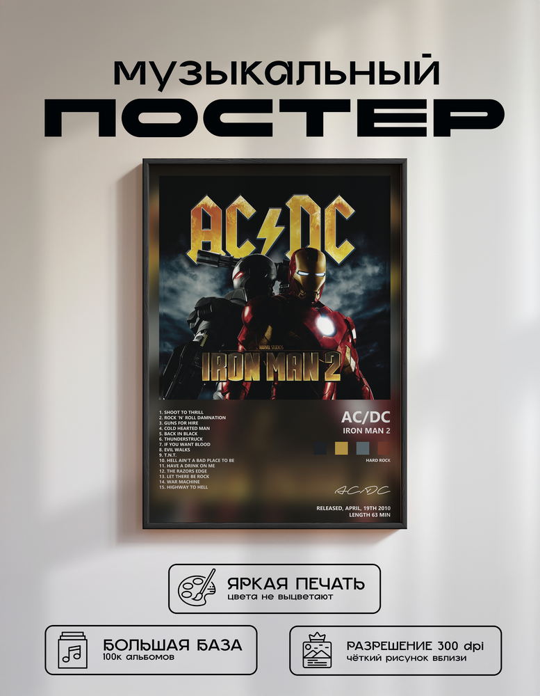 Music poster: ACDC - Iron Man 2