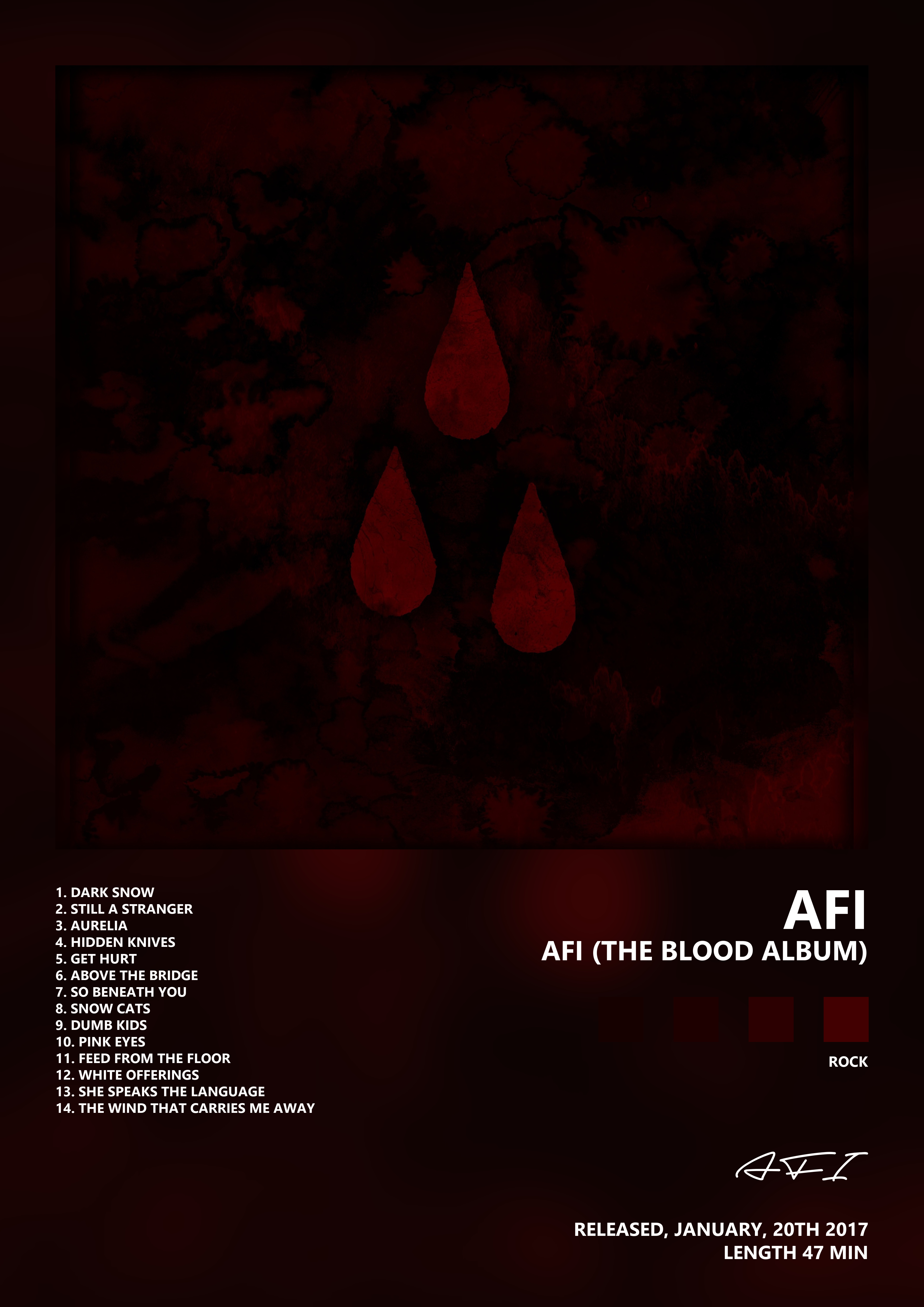 Music poster: AFI - AFI The Blood Album