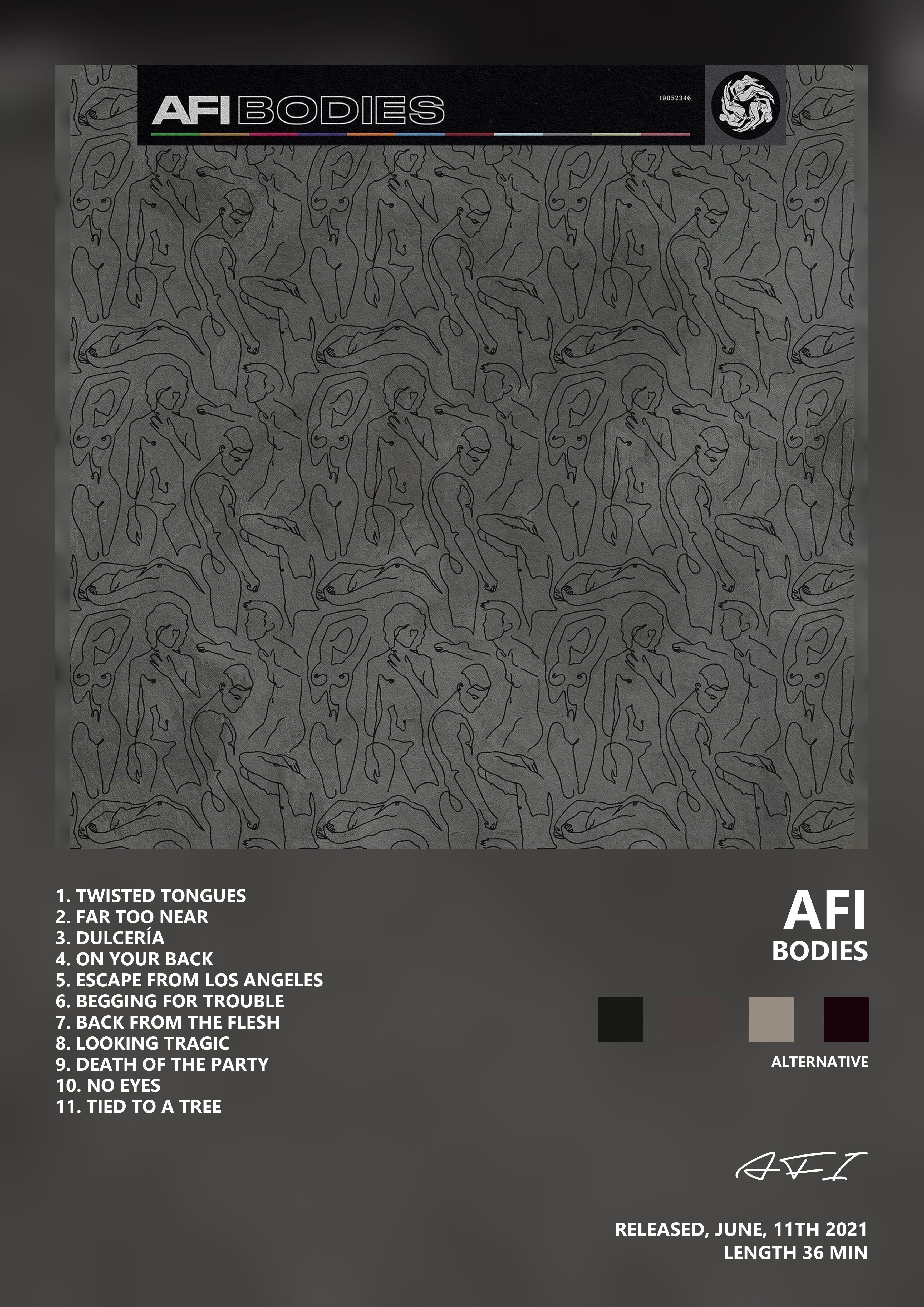 Music poster: AFI - Bodies