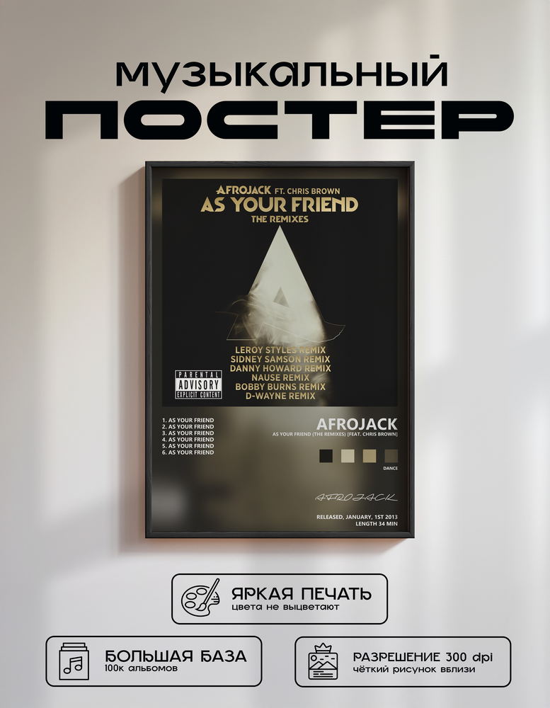 Music poster: AFROJACK - As Your Friend The Remixes feat Chris Brown