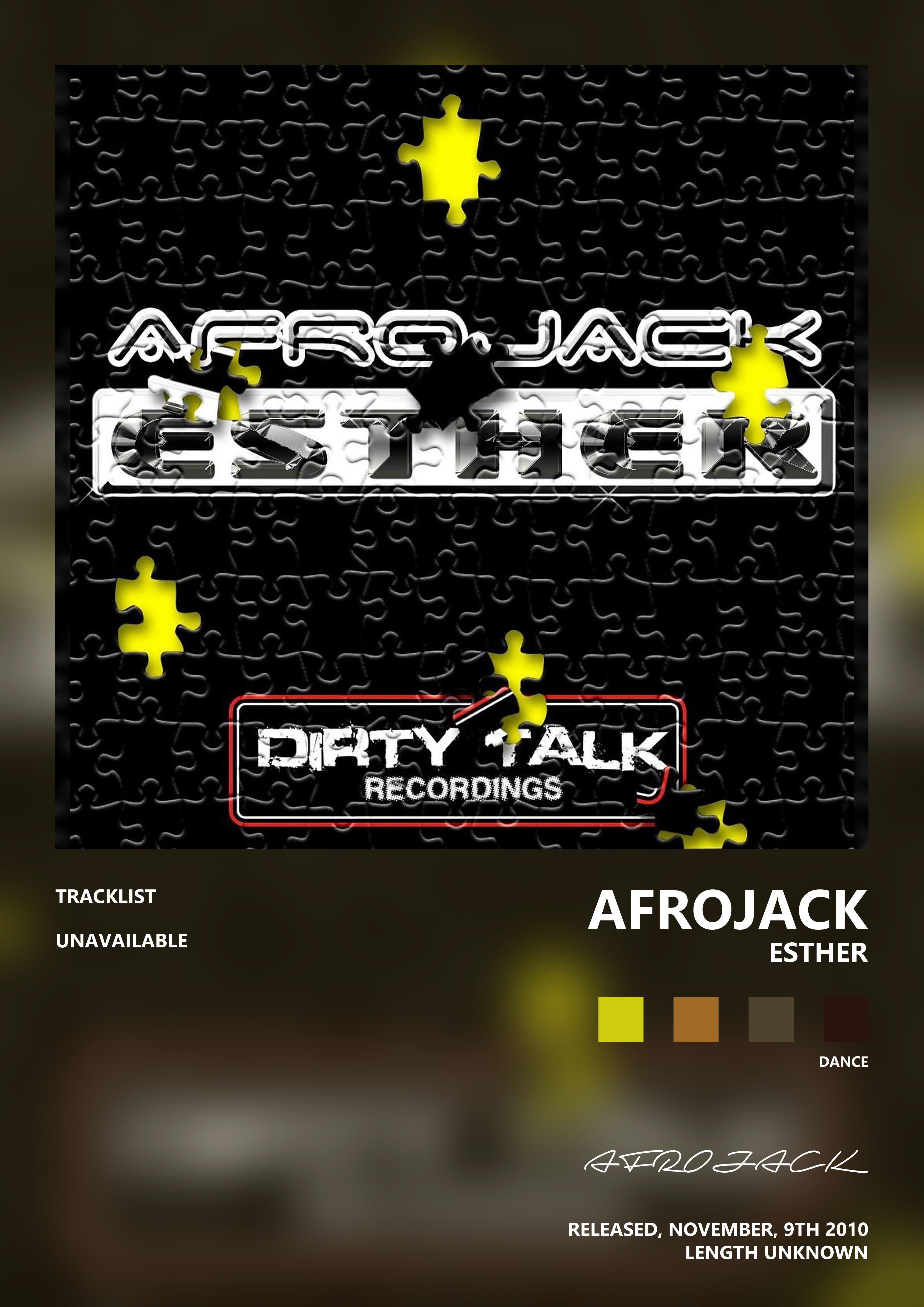 Music poster: AFROJACK - Esther