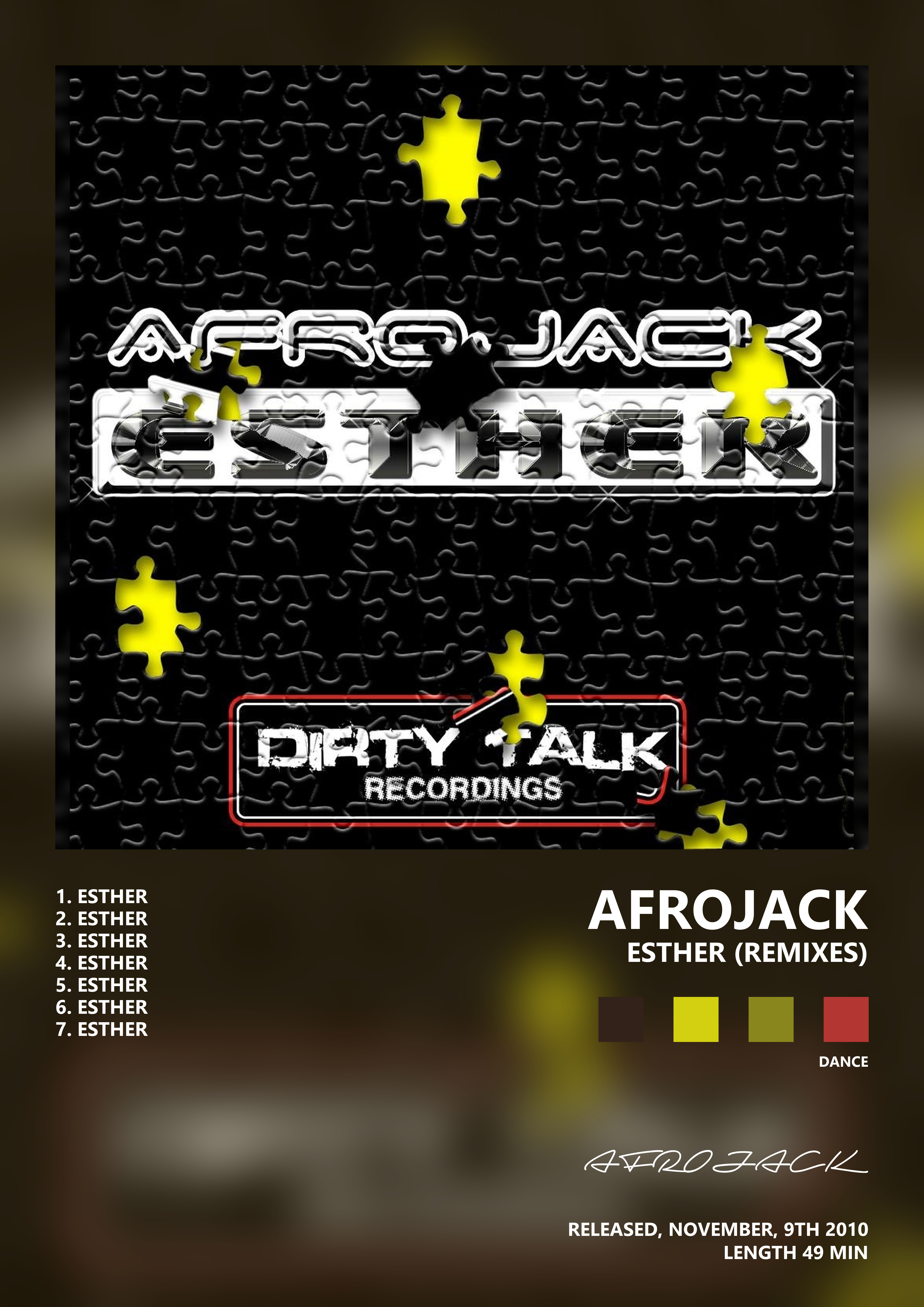 Music poster: AFROJACK - Esther Remixes