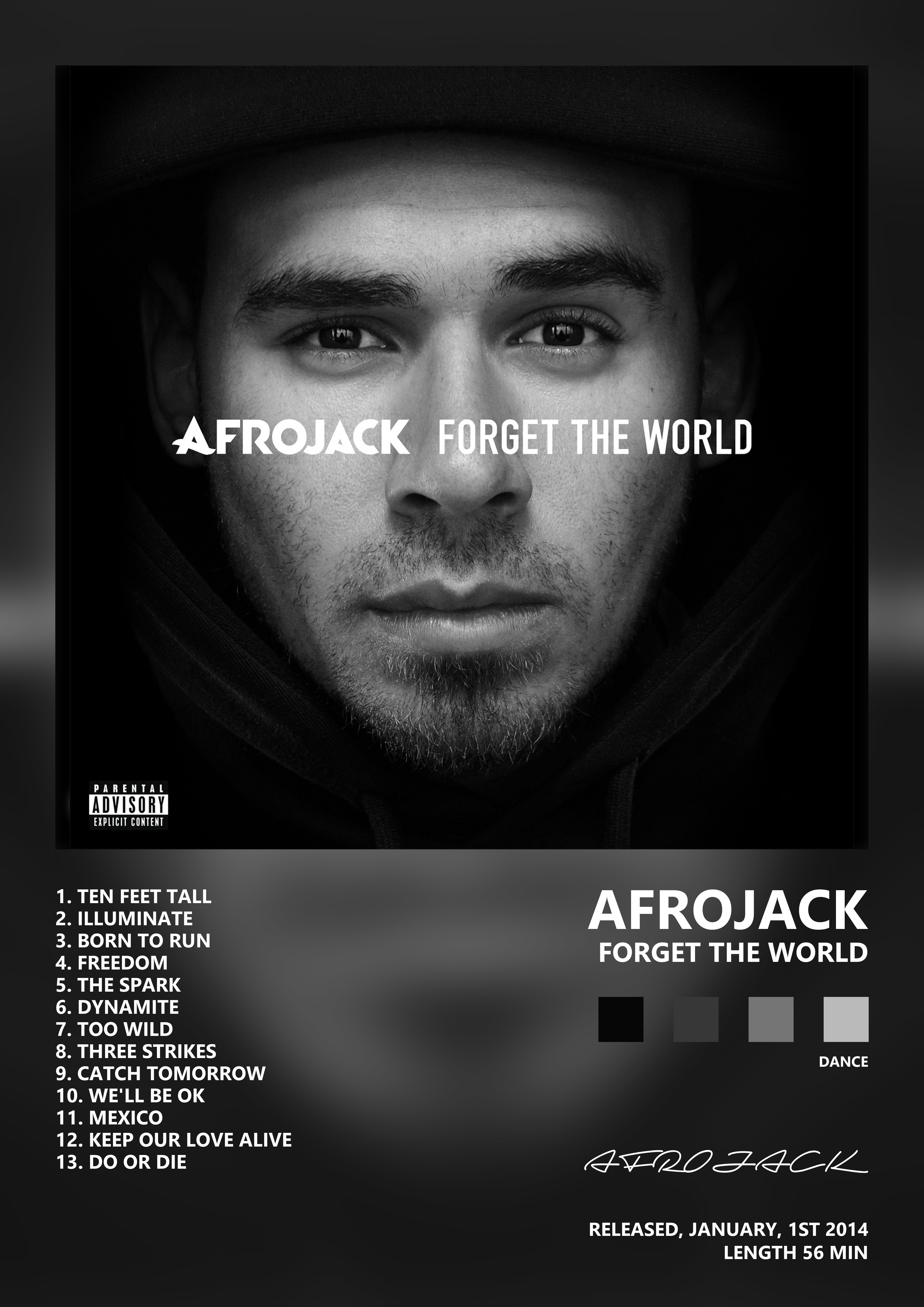 Music poster: AFROJACK - Forget the World