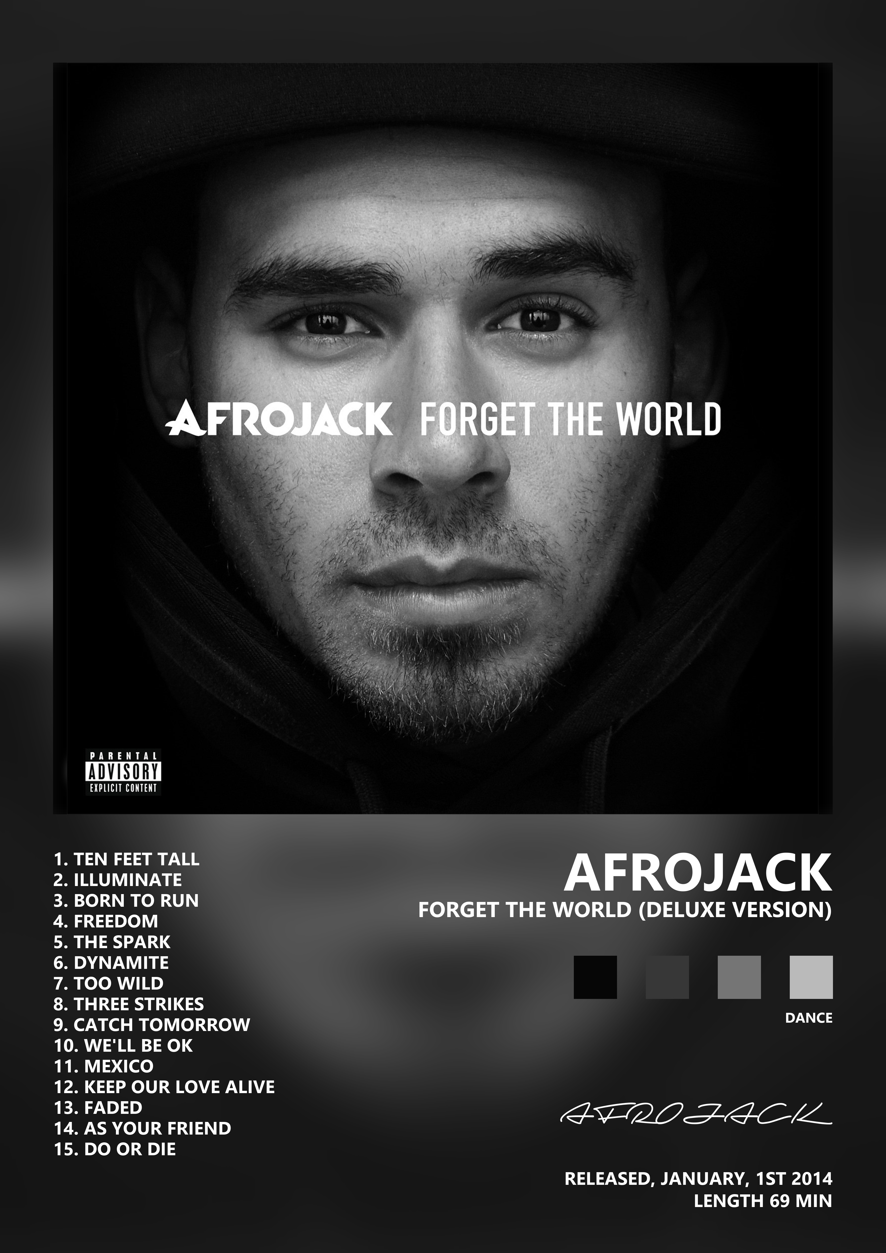 Music poster: AFROJACK - Forget the World Deluxe Version