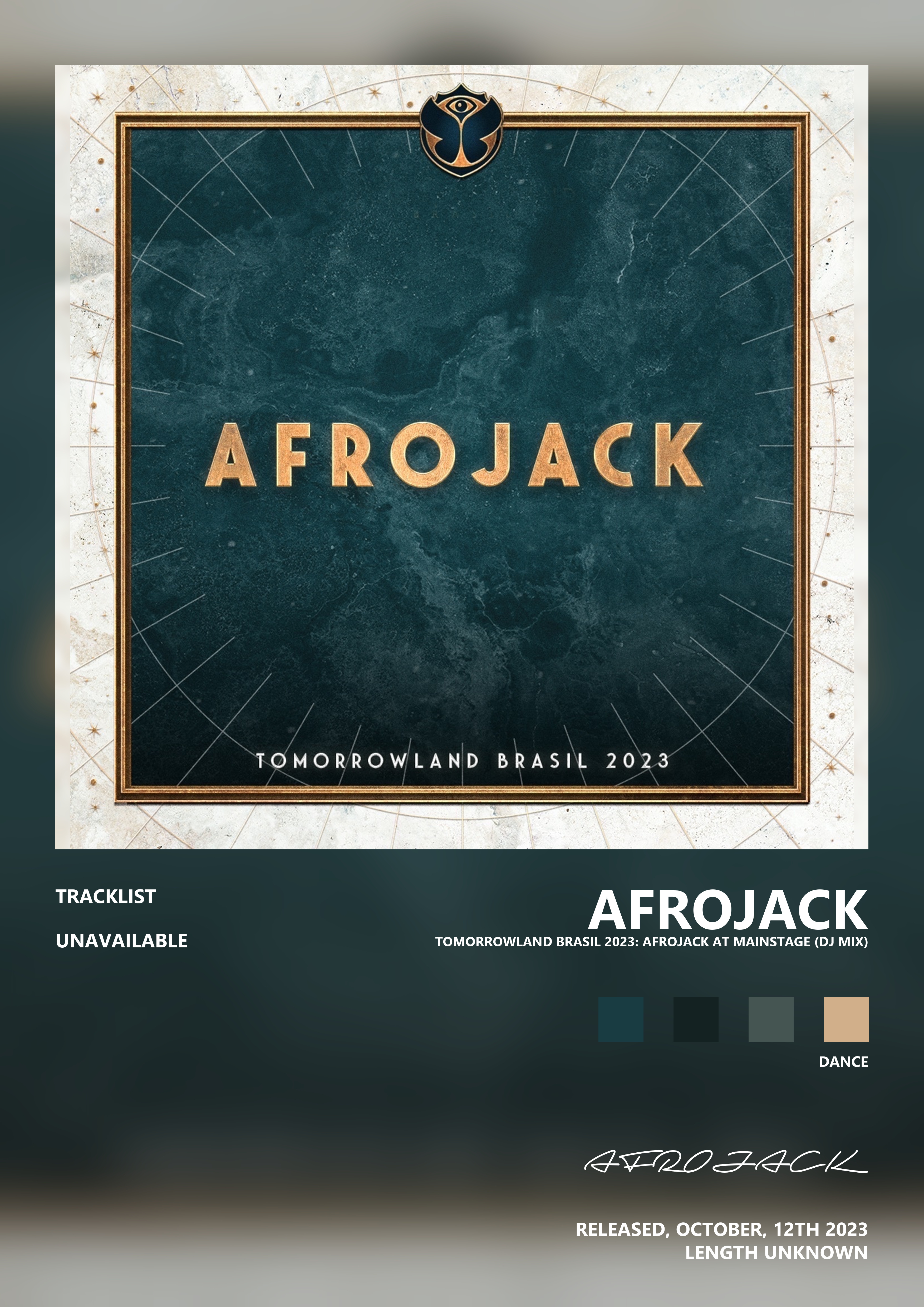 Music poster: AFROJACK - Tomorrowland Brasil 2023 Afrojack at Mainstage DJ Mix