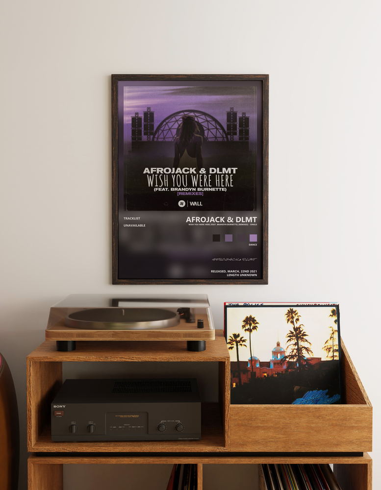 Music poster: AFROJACK DLMT - Wish You Were Here feat Brandyn Burnette Remixes - Single