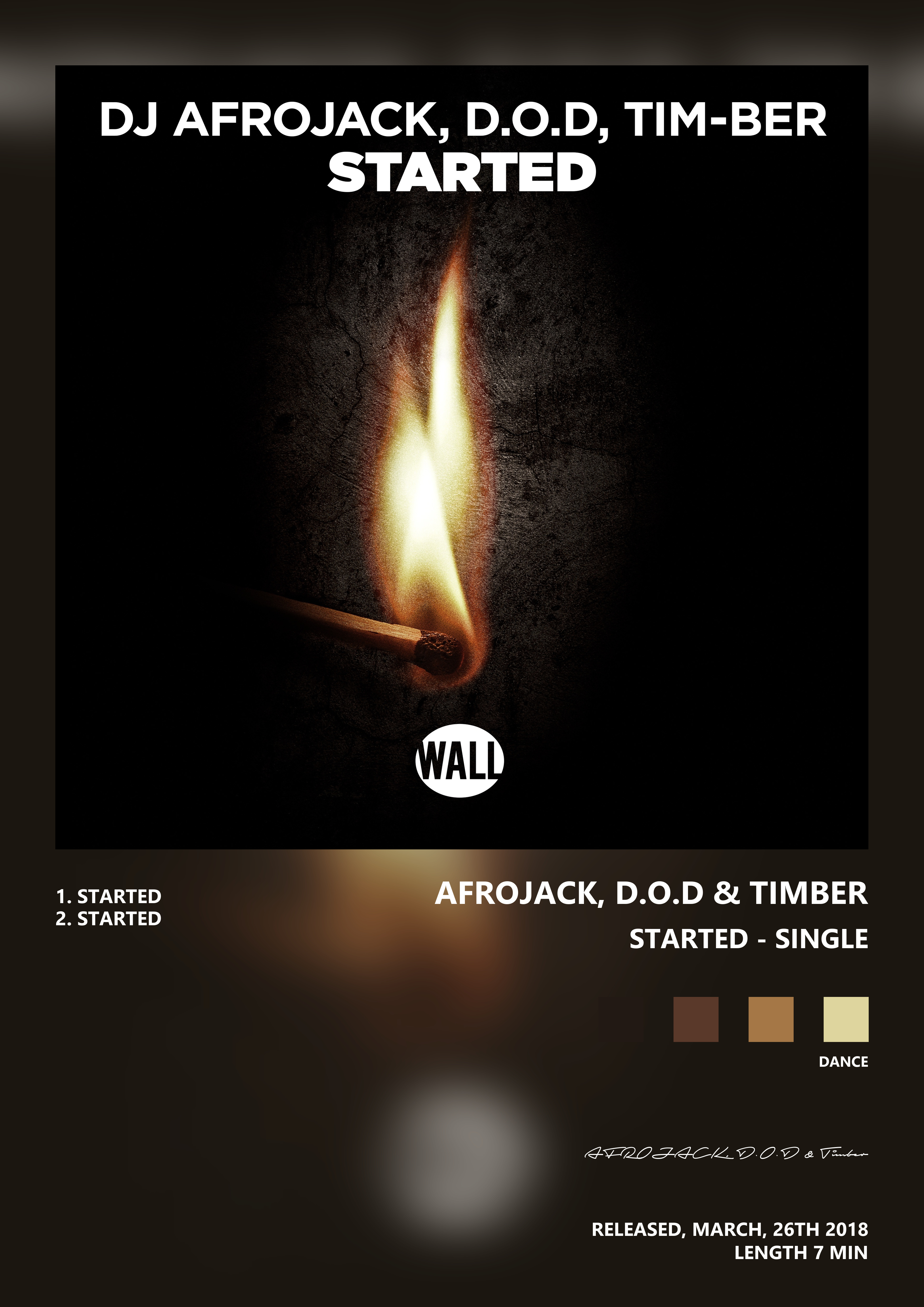 Music poster: AFROJACK DOD Timber - Started - Single