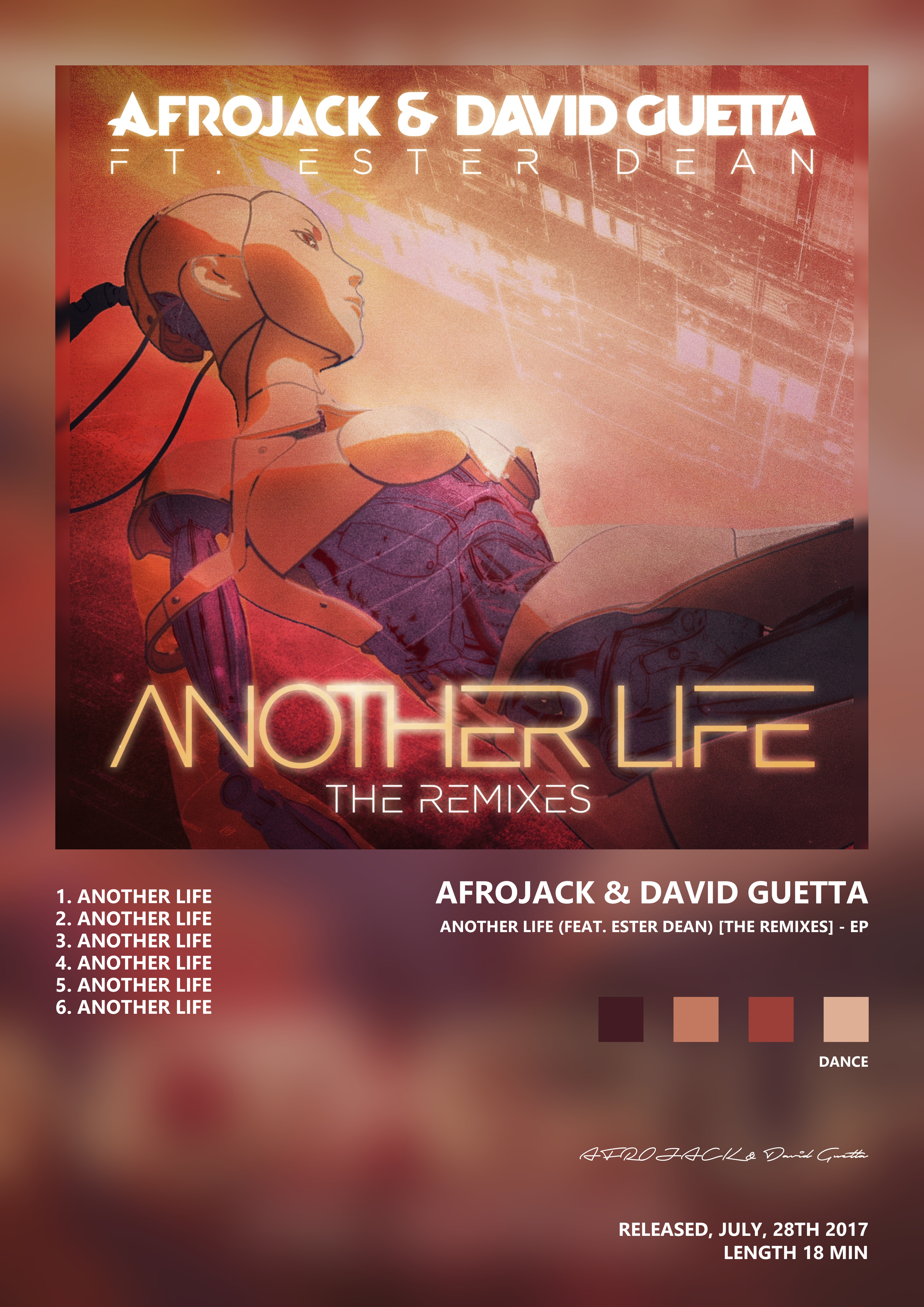 Music poster: AFROJACK David Guetta - Another Life feat Ester Dean The Remixes - EP