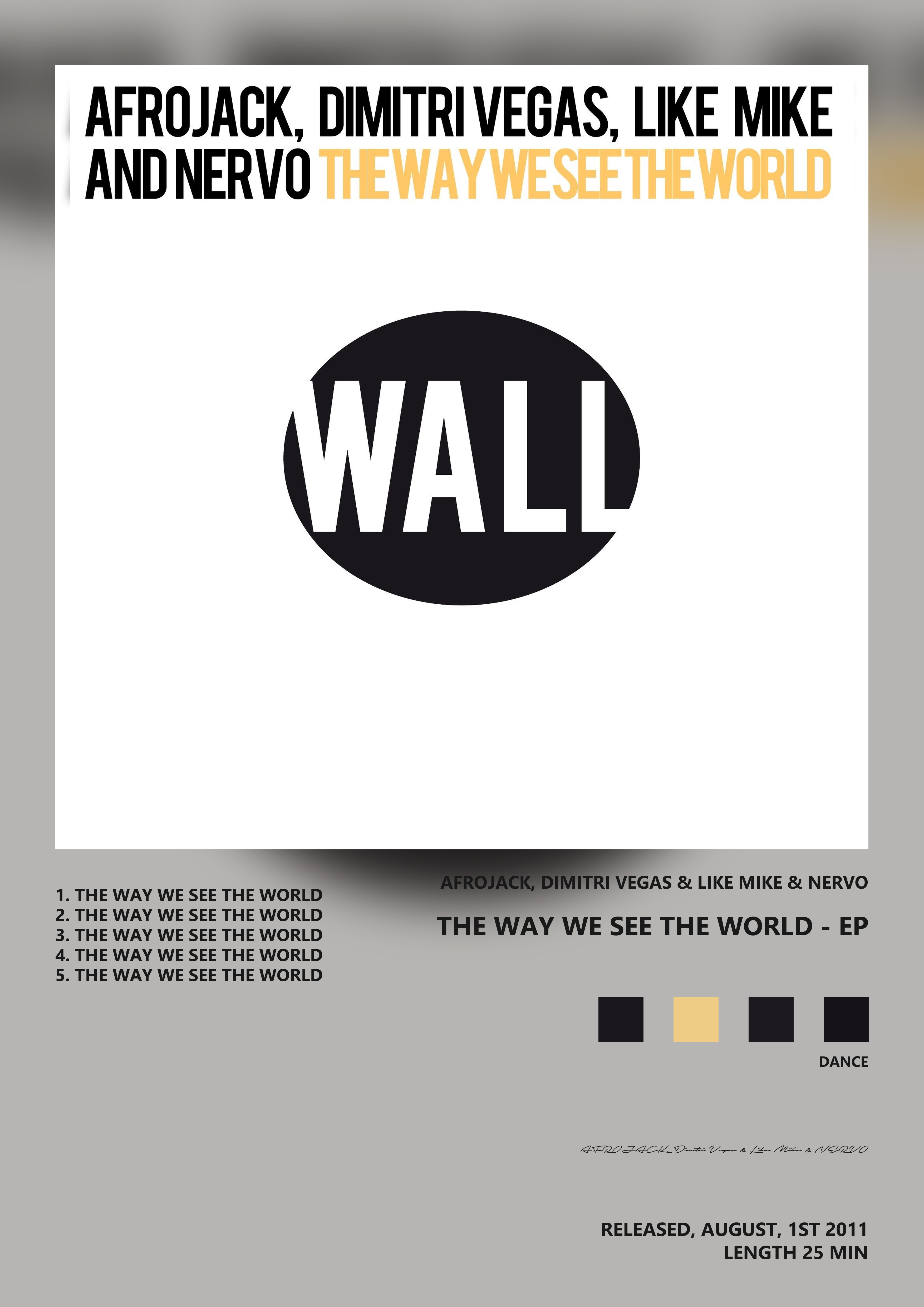 Music poster: AFROJACK Dimitri Vegas Like Mike NERVO - The Way We See The World - EP