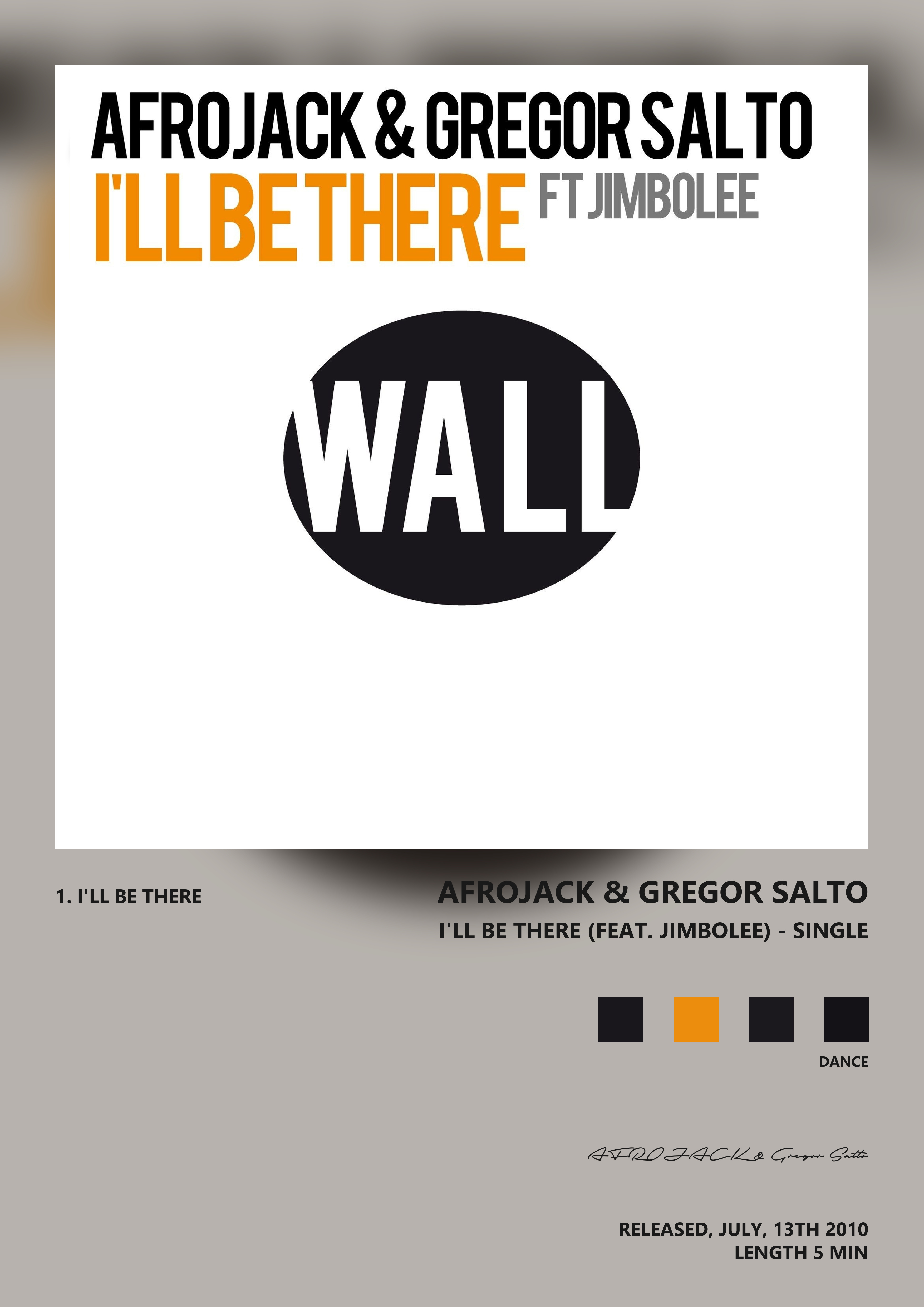 Music poster: AFROJACK Gregor Salto - Ill Be There feat Jimbolee - Single
