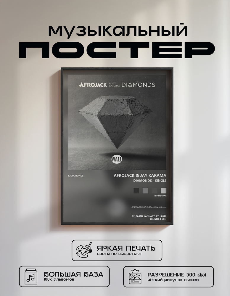 Music poster: AFROJACK Jay Karama - Diamonds - Single