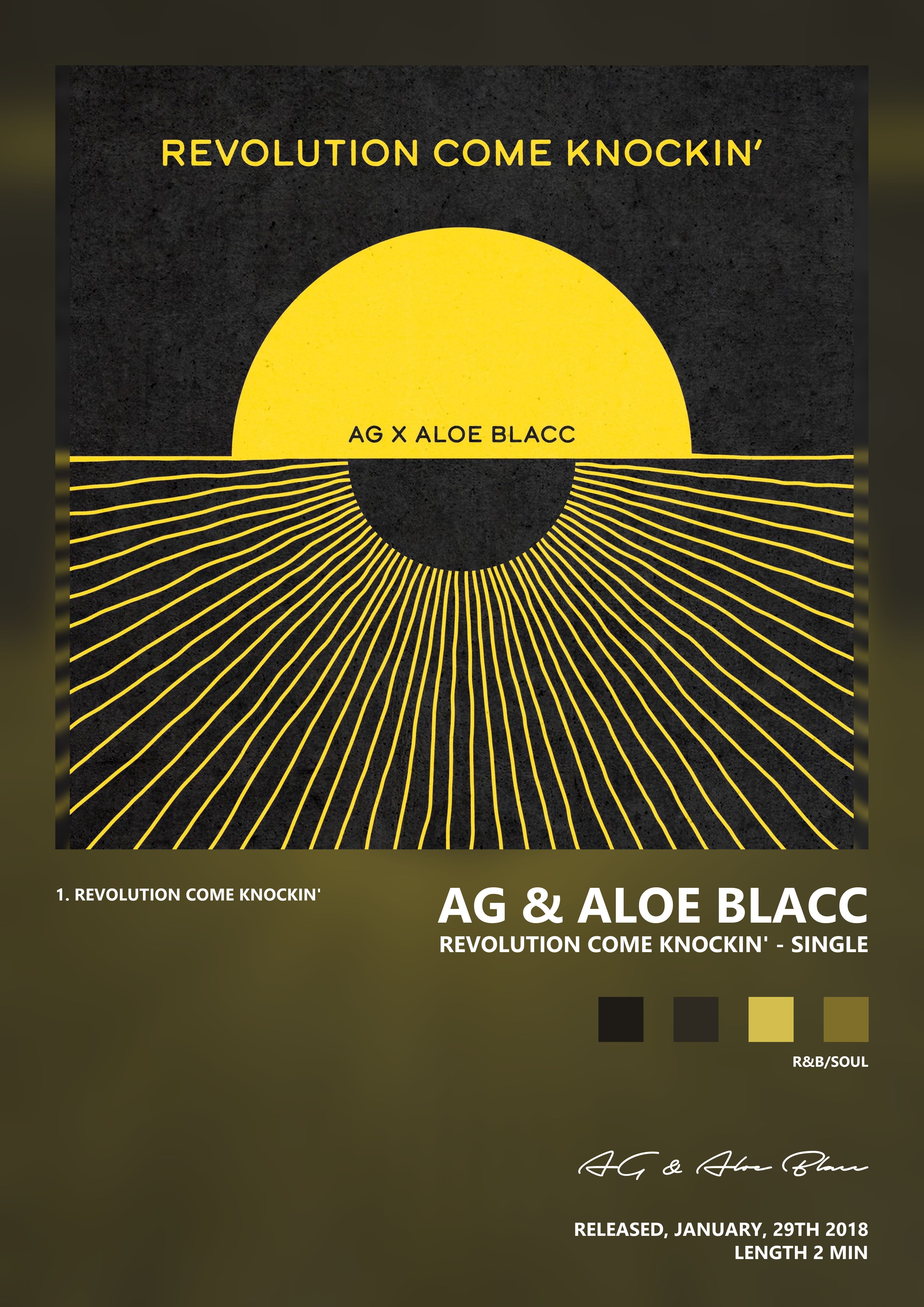 Music poster: AG Aloe Blacc - Revolution Come Knockin - Single