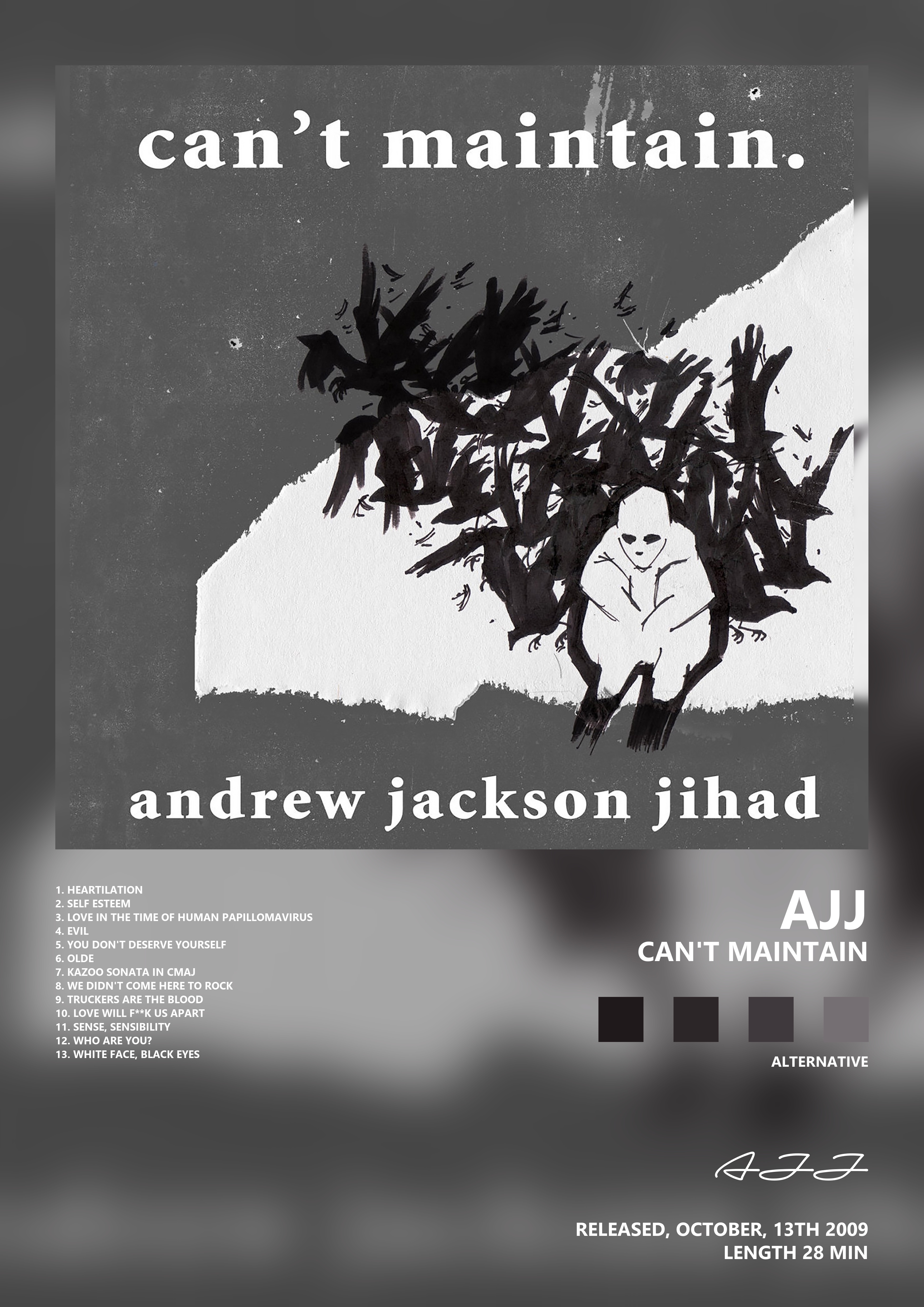 Music poster: AJJ - Cant Maintain