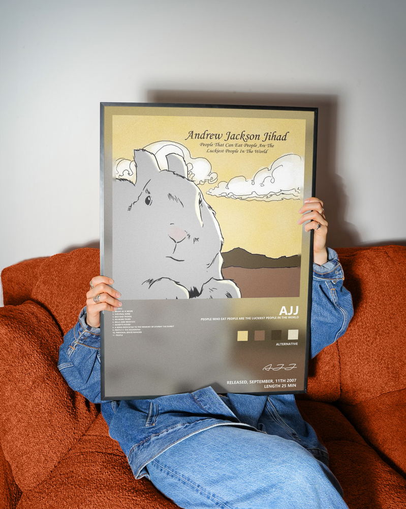 Music poster: AJJ - People Who Eat People Are the Luckiest People In the World