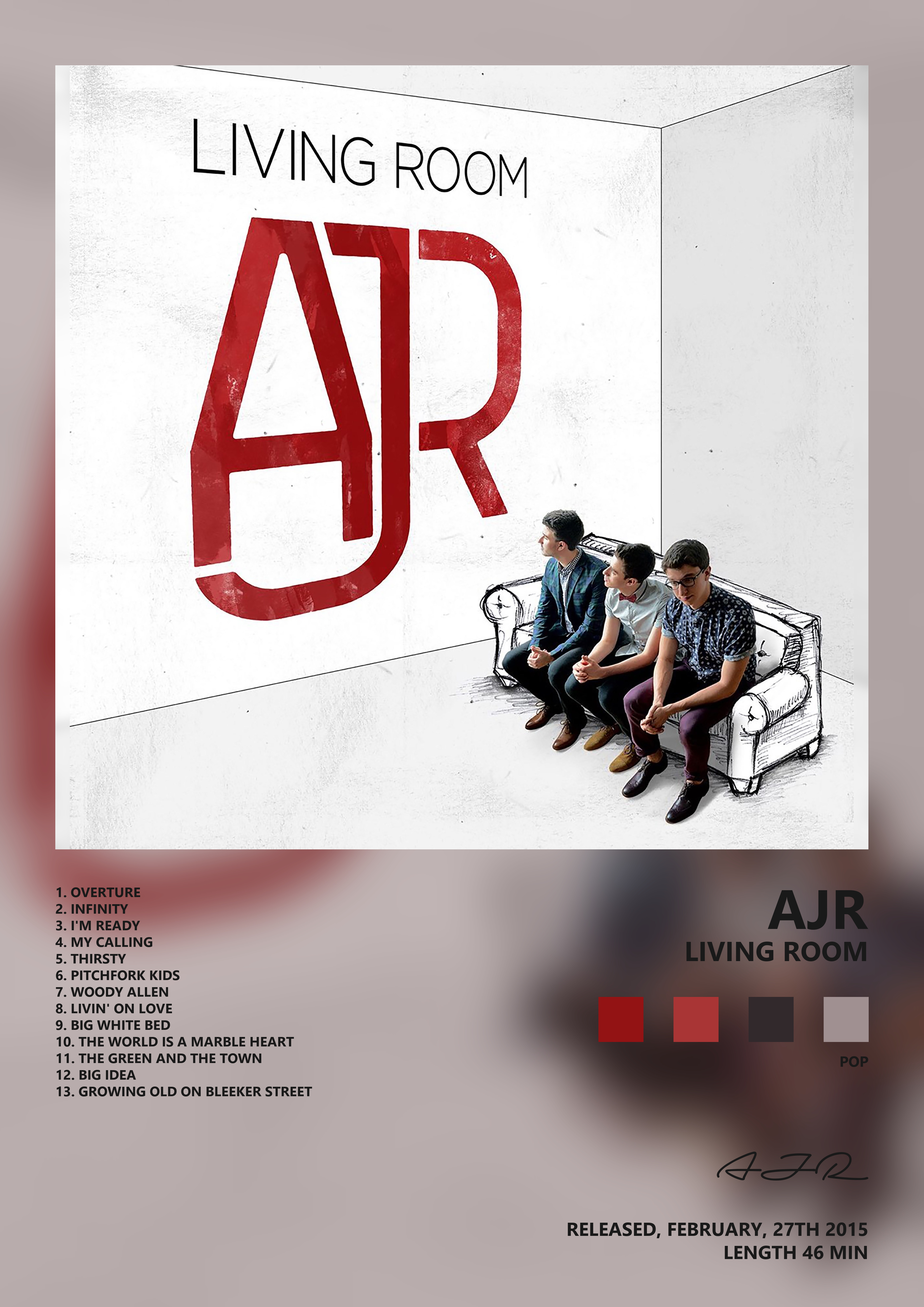 Music poster: AJR - Living Room