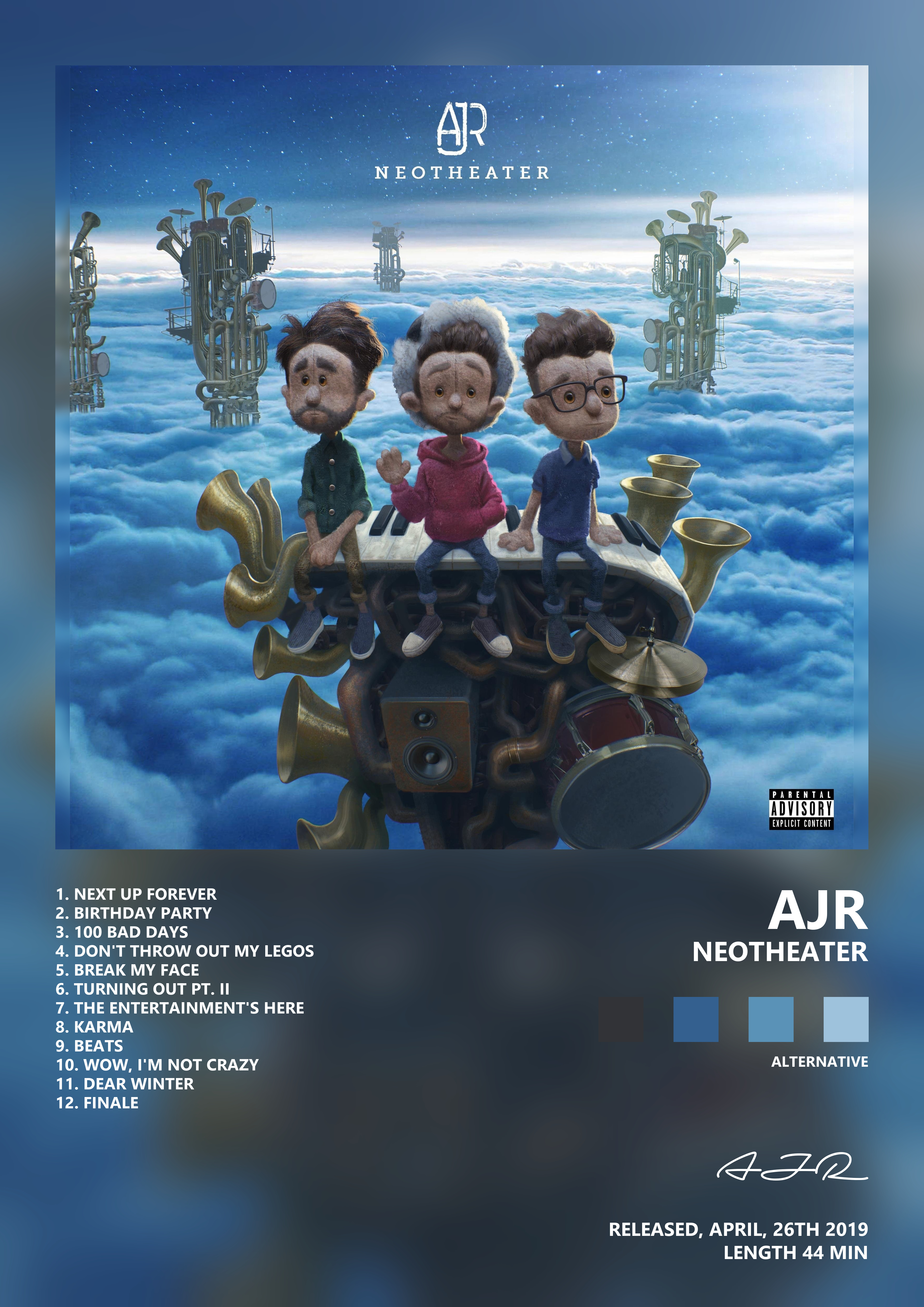 Music poster: AJR - Neotheater