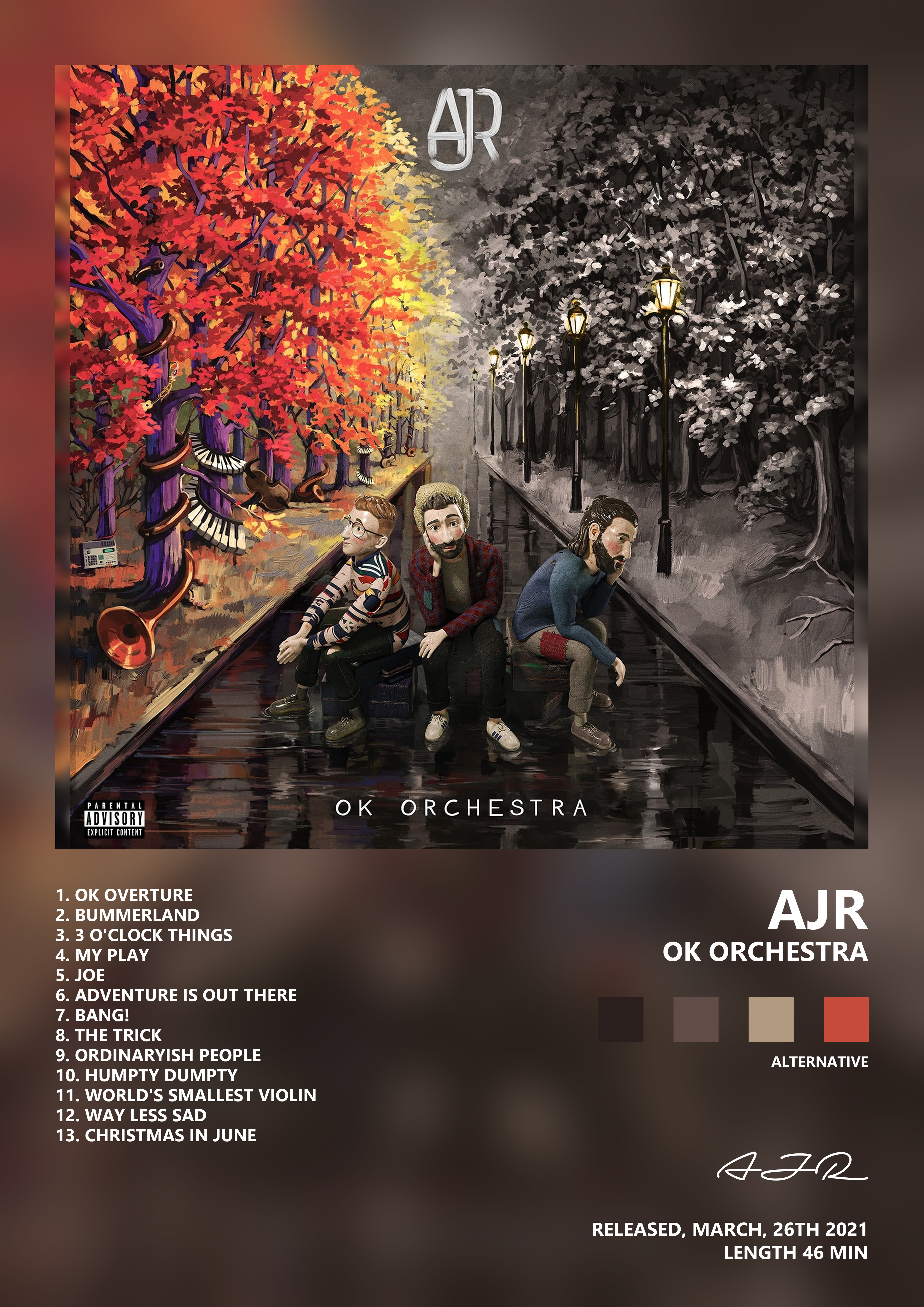 Music poster: AJR - OK ORCHESTRA