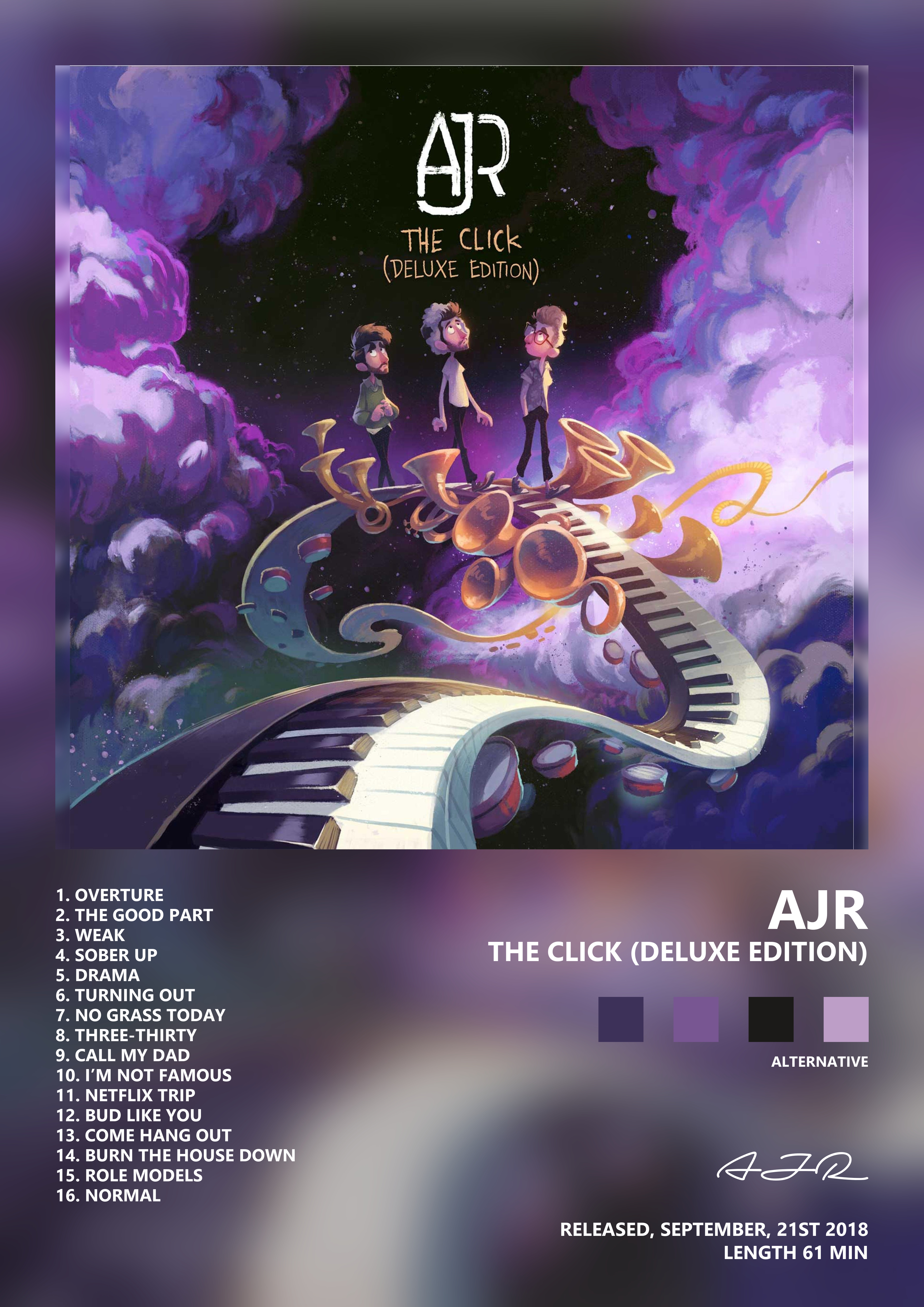 Music poster: AJR - The Click Deluxe Edition