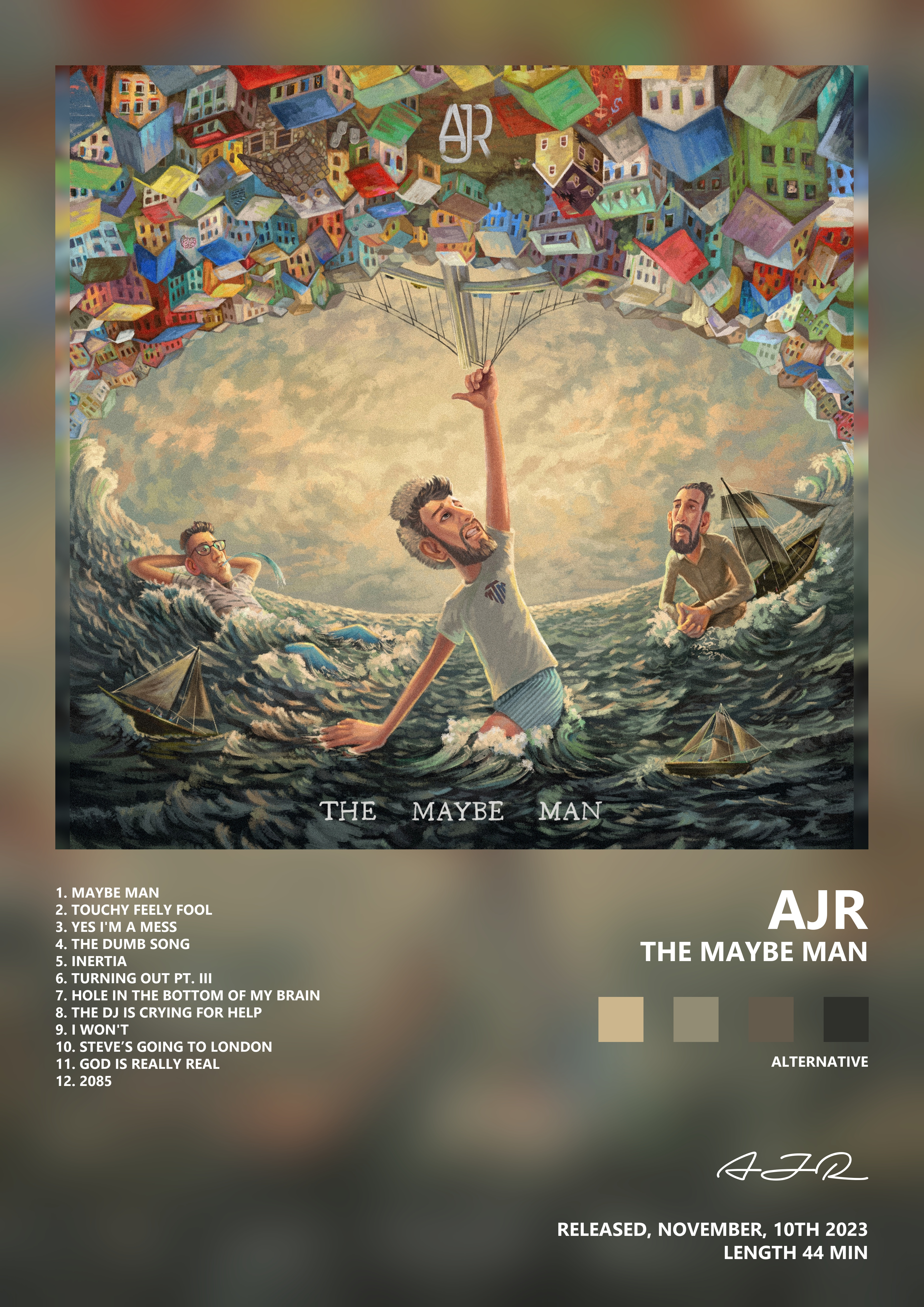 Music poster: AJR - The Maybe Man
