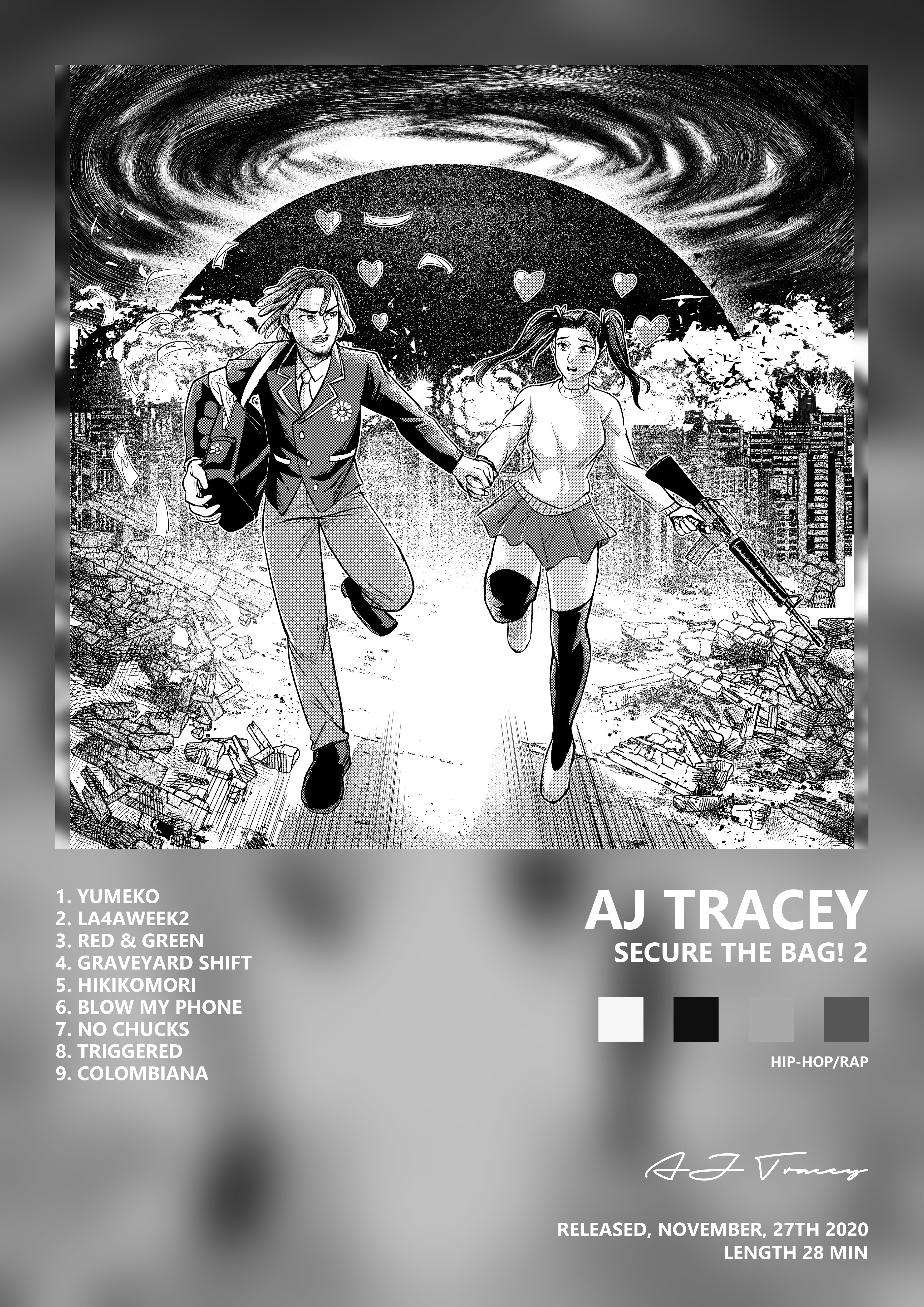 Music poster: AJ Tracey - Secure the Bag 2
