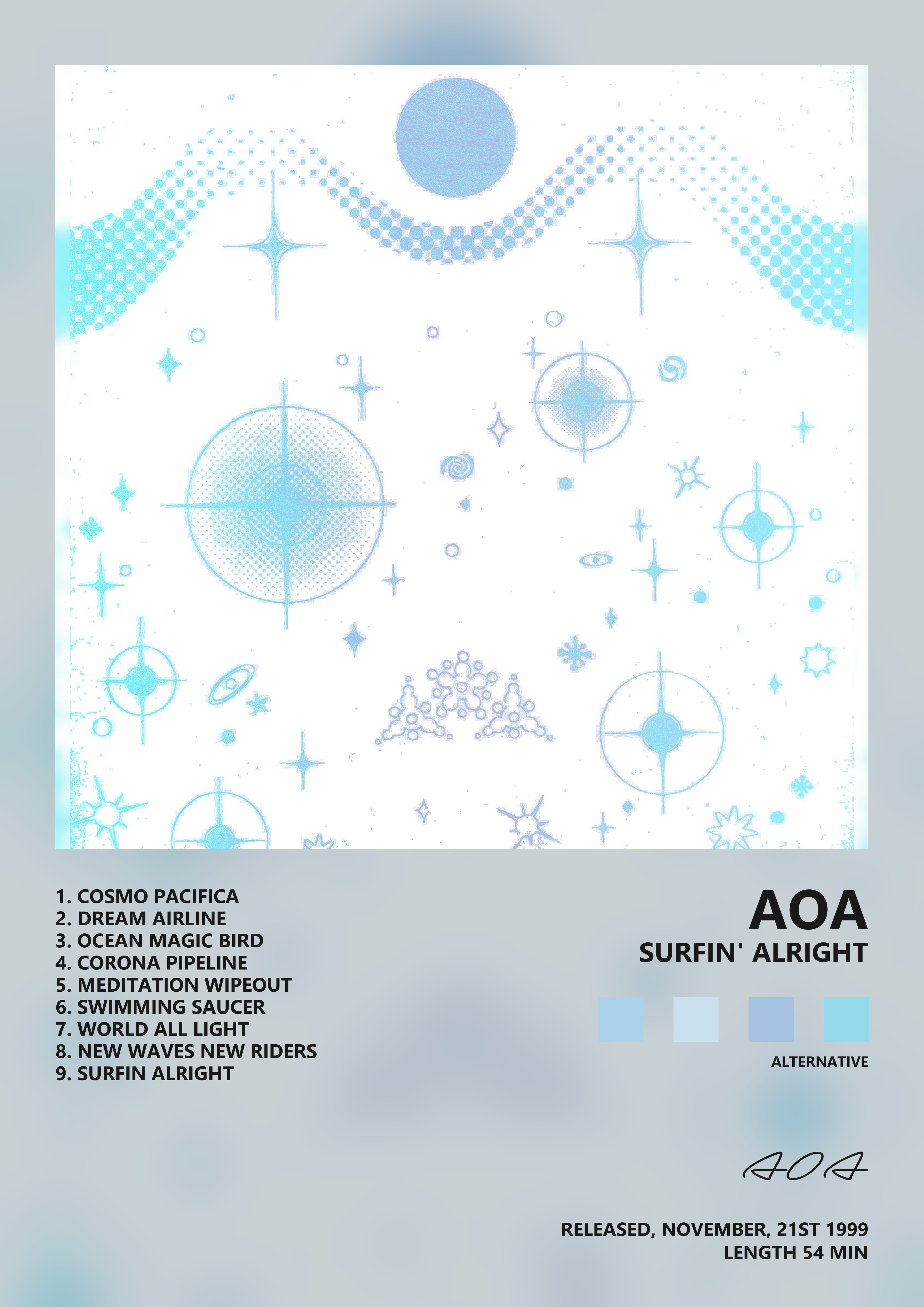 Music poster: AOA - Surfin Alright
