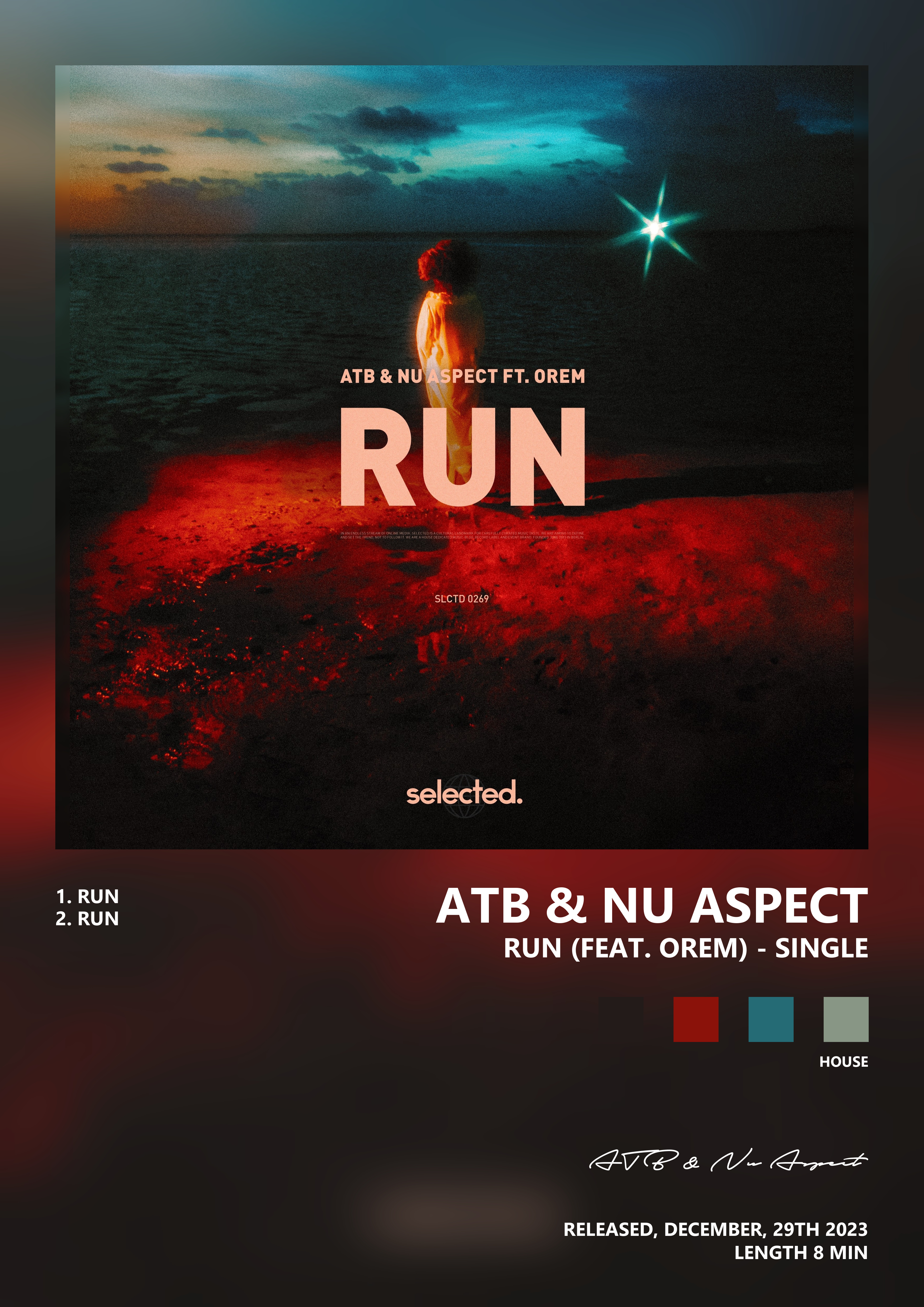Music poster: ATB Nu Aspect - Run feat Orem - Single