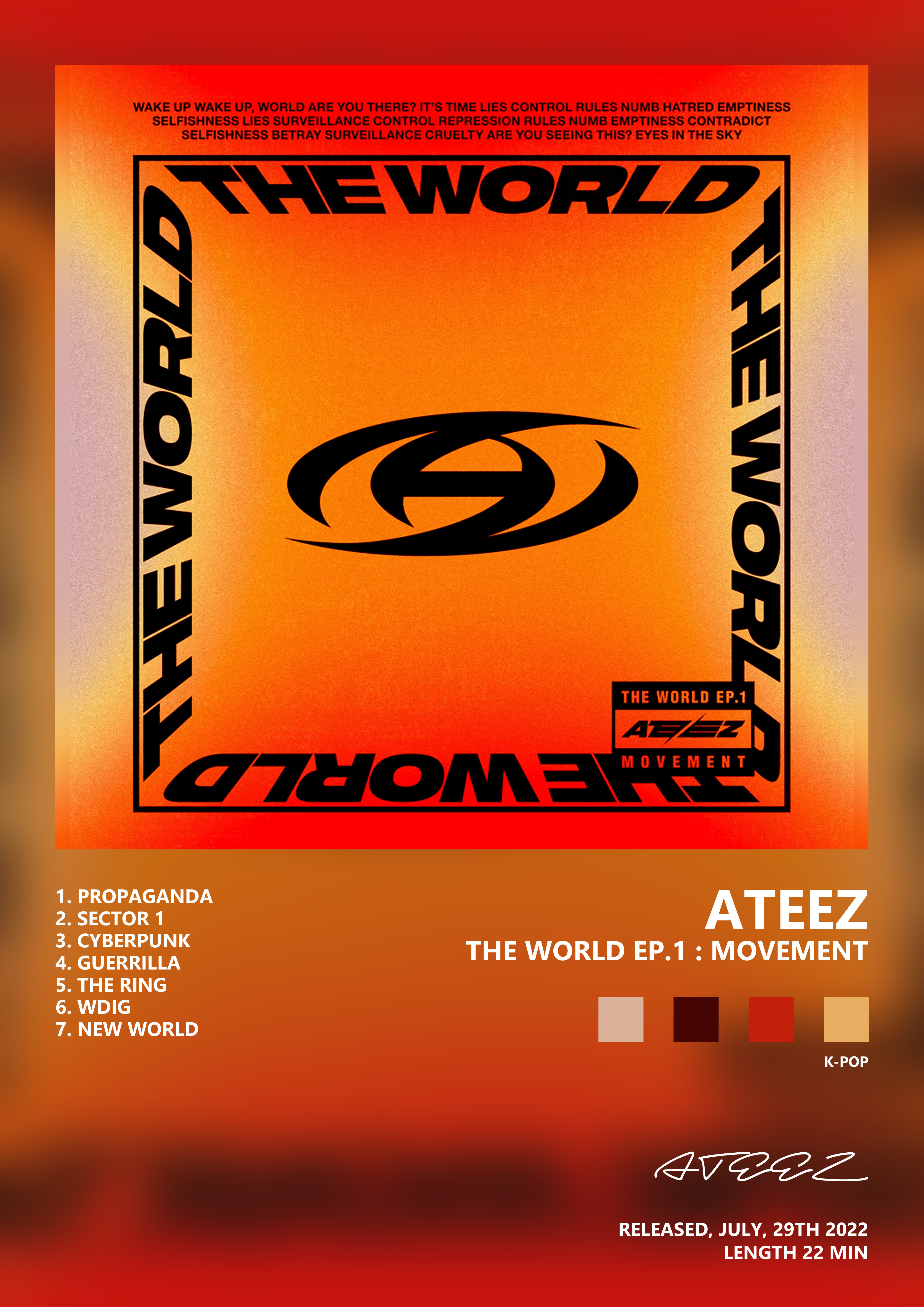 Music poster: ATEEZ - THE WORLD EP1 MOVEMENT