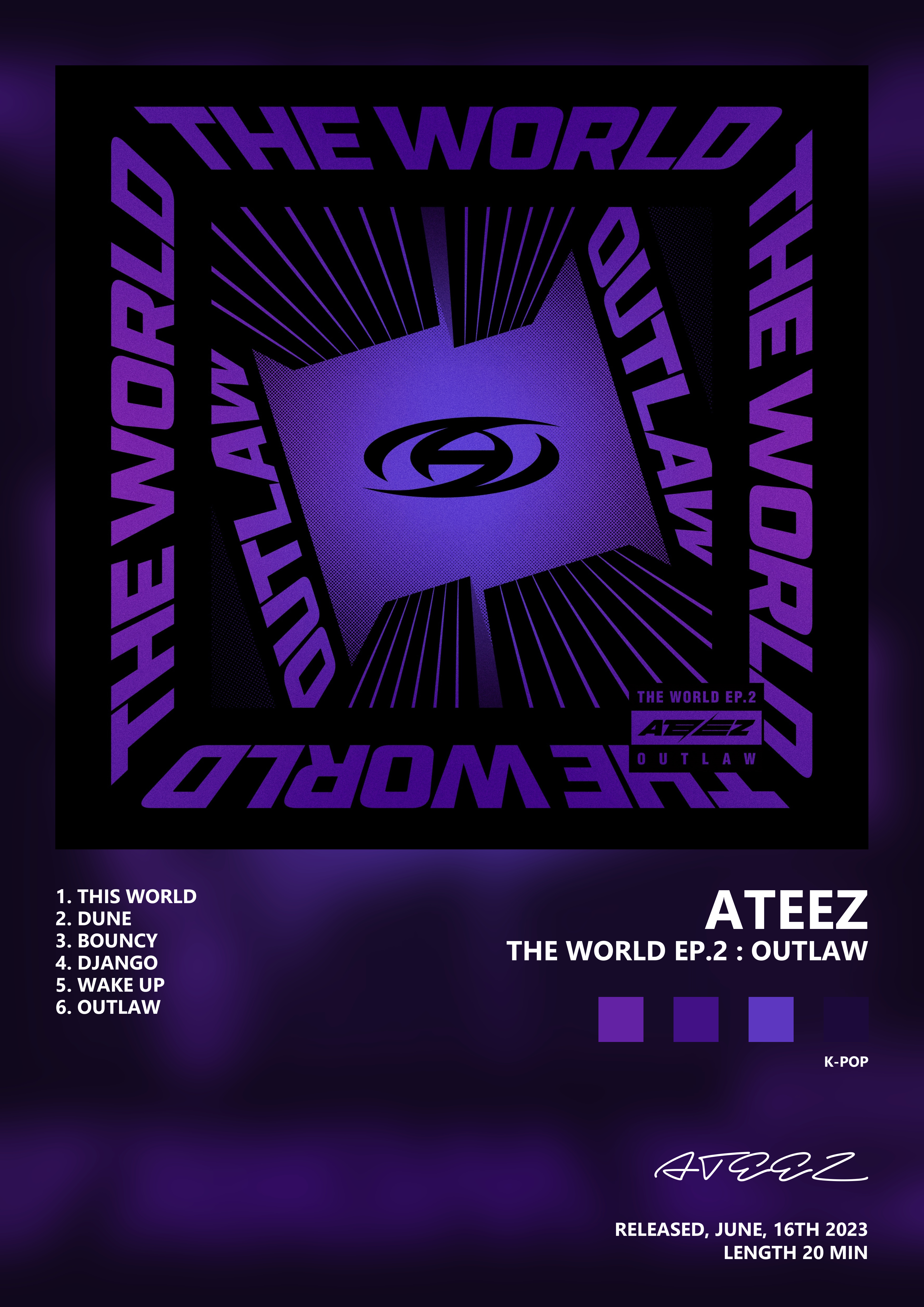 Music poster: ATEEZ - THE WORLD EP2 OUTLAW