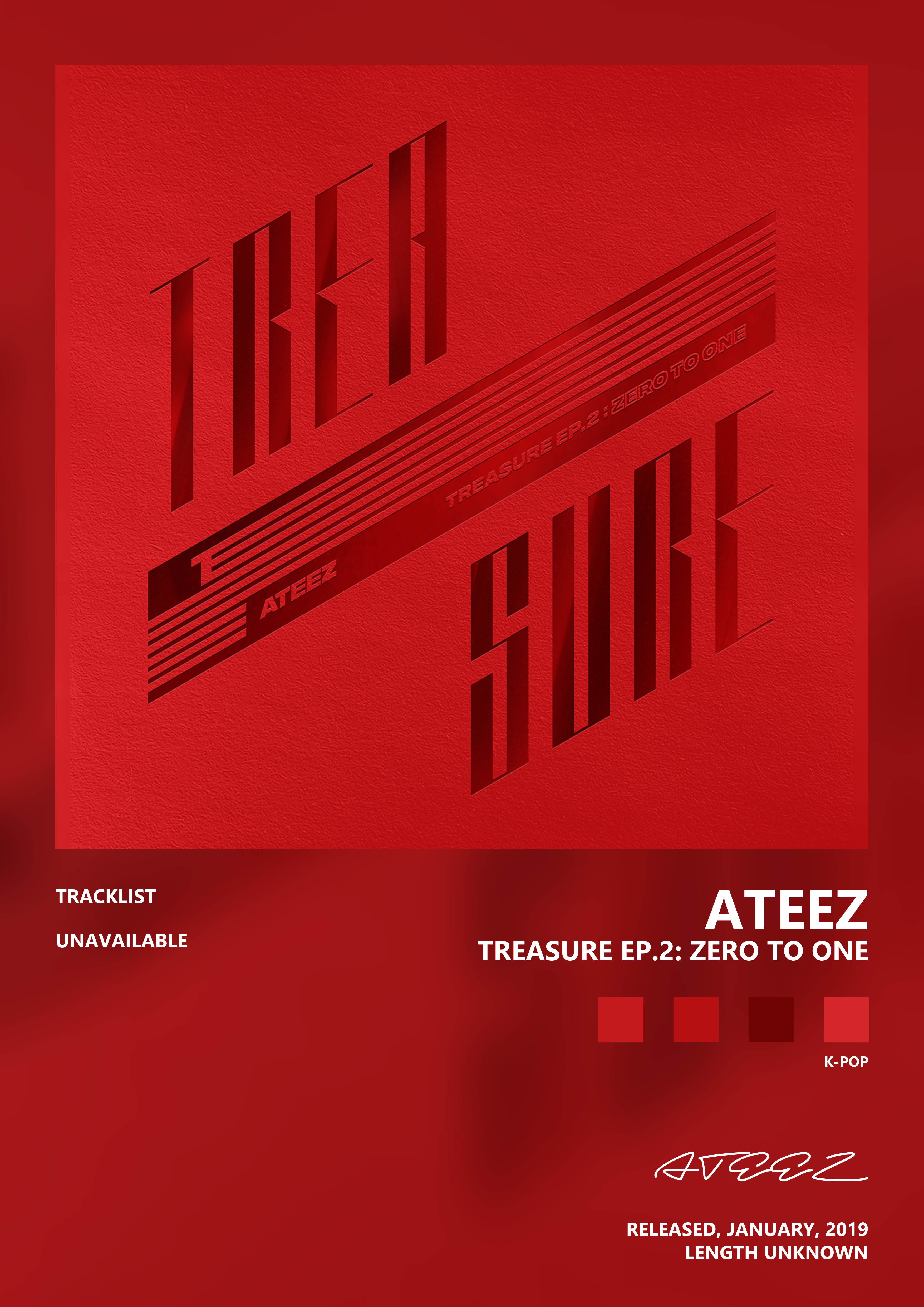 Music poster: ATEEZ - TREASURE EP2 Zero To One