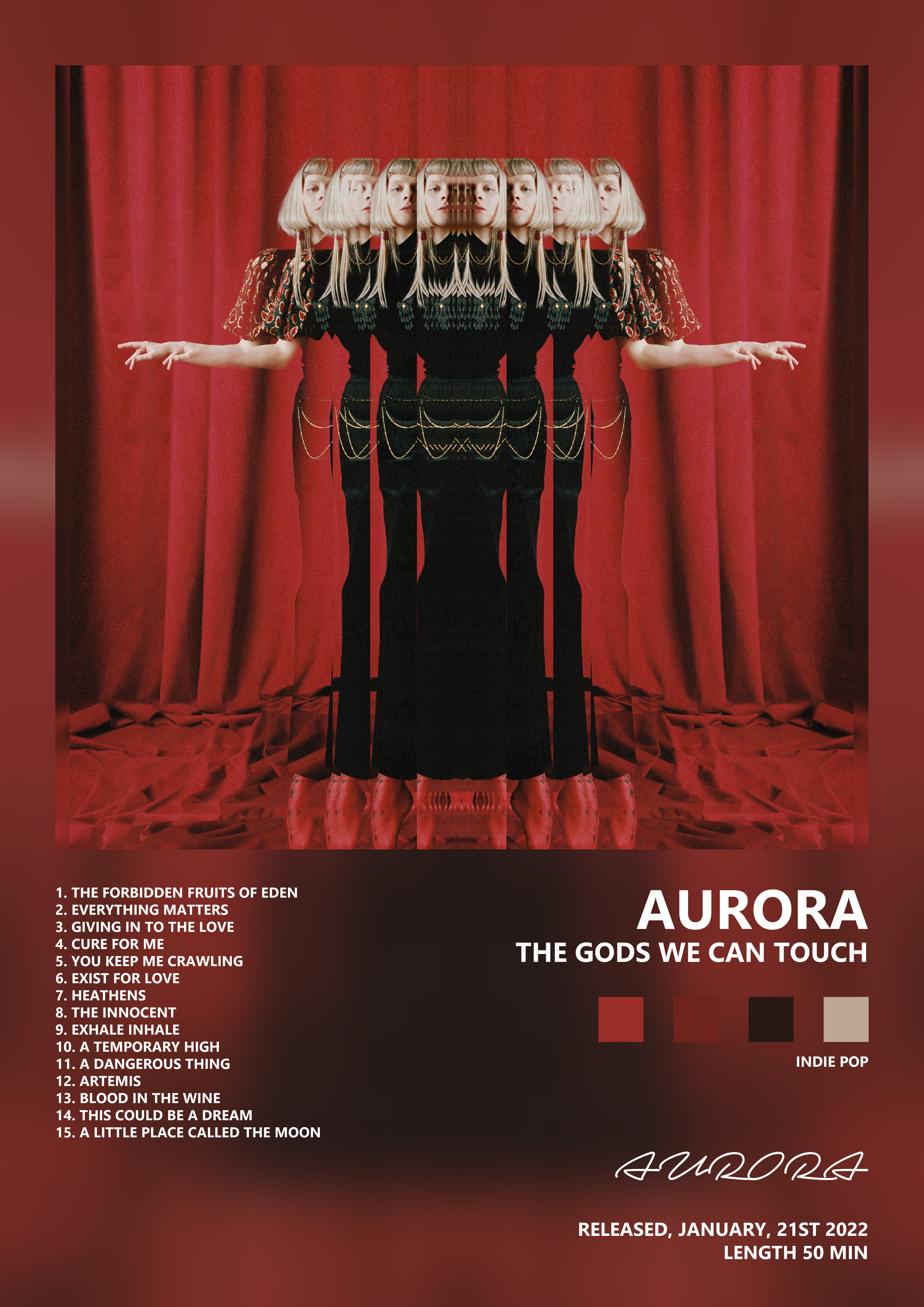 Music poster: AURORA - The Gods We Can Touch