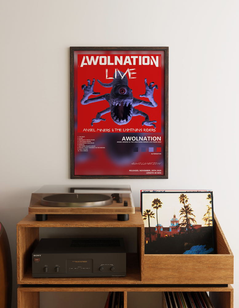 Music poster: AWOLNATION - Angel Miners the Lightning Riders Live from 2020