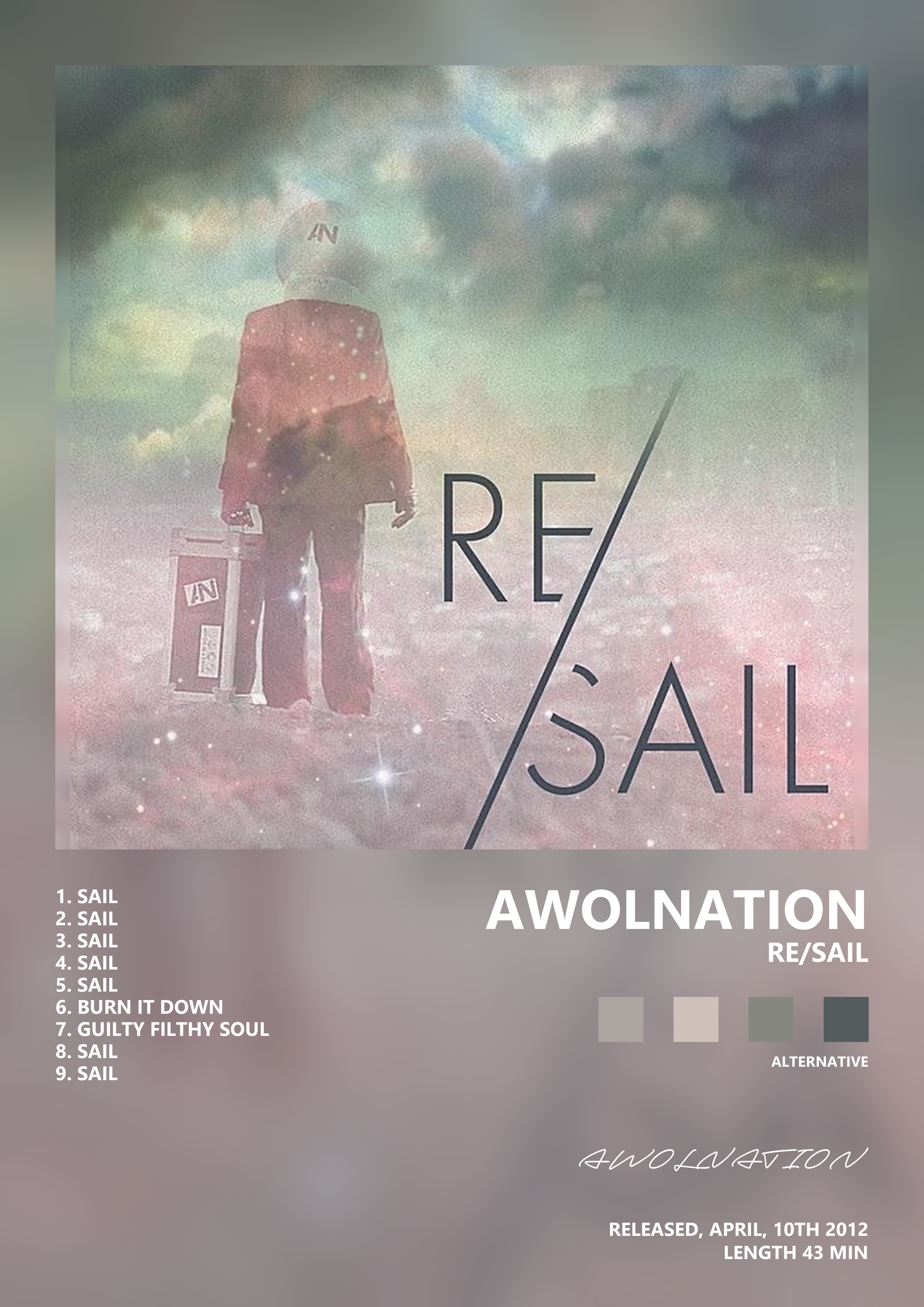 Music poster: AWOLNATION - RESail