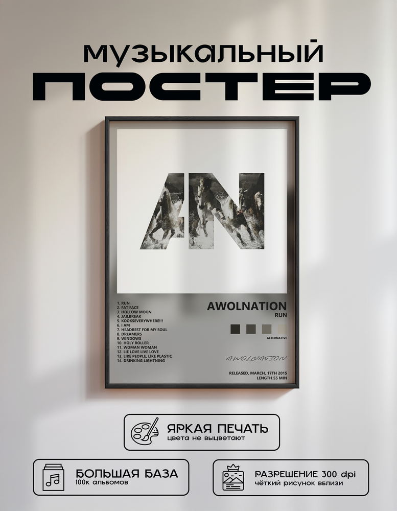Music poster: AWOLNATION - Run