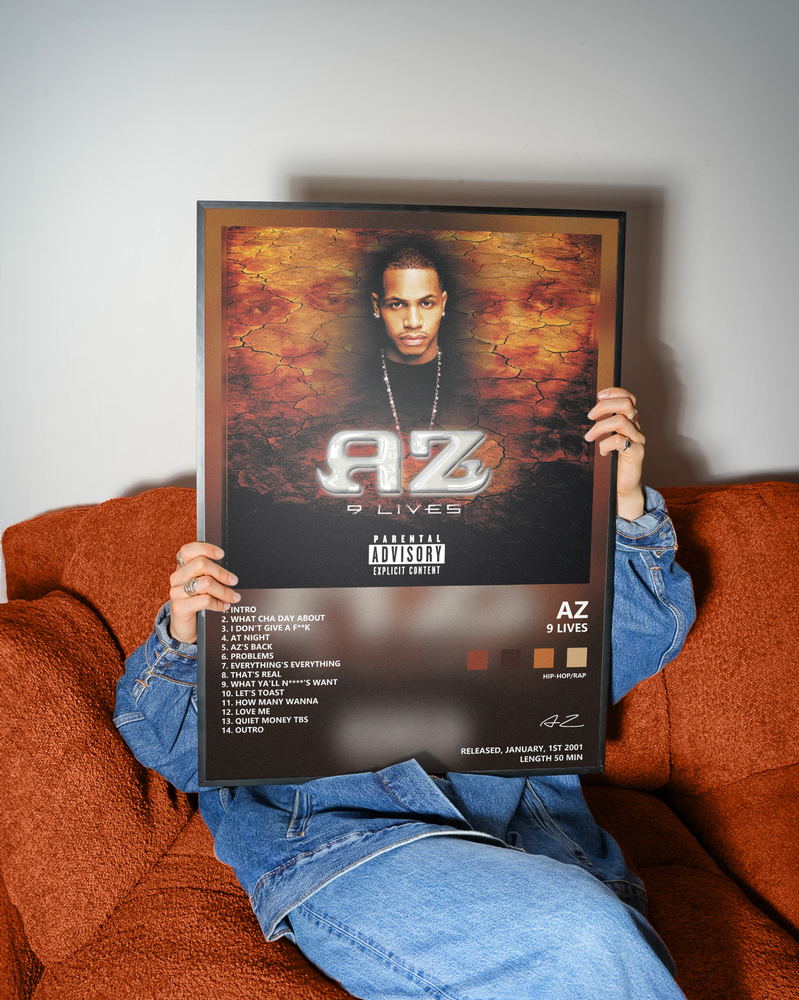 Music poster: AZ - 9 Lives