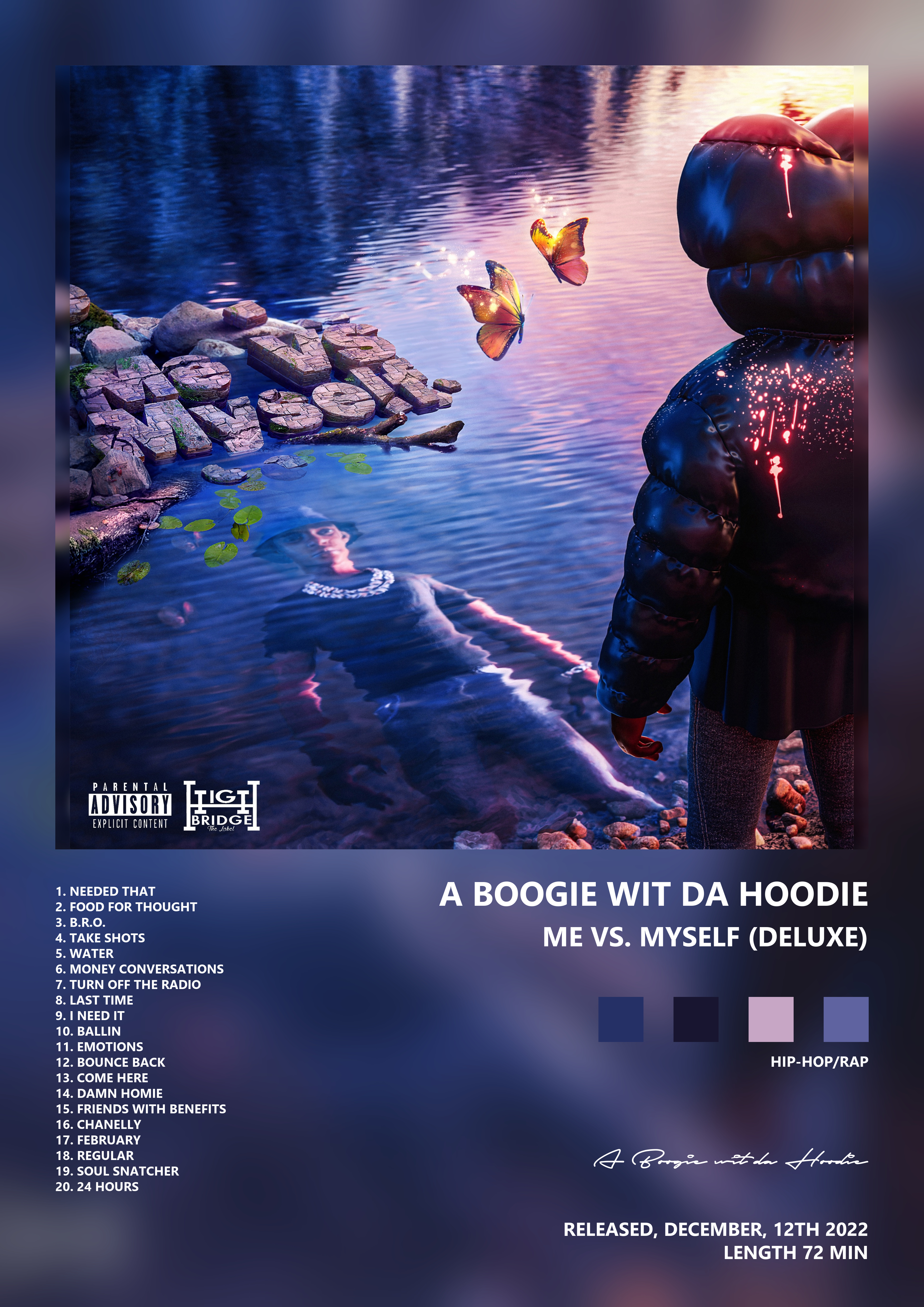 Music poster: A Boogie wit da Hoodie - Me vs Myself Deluxe