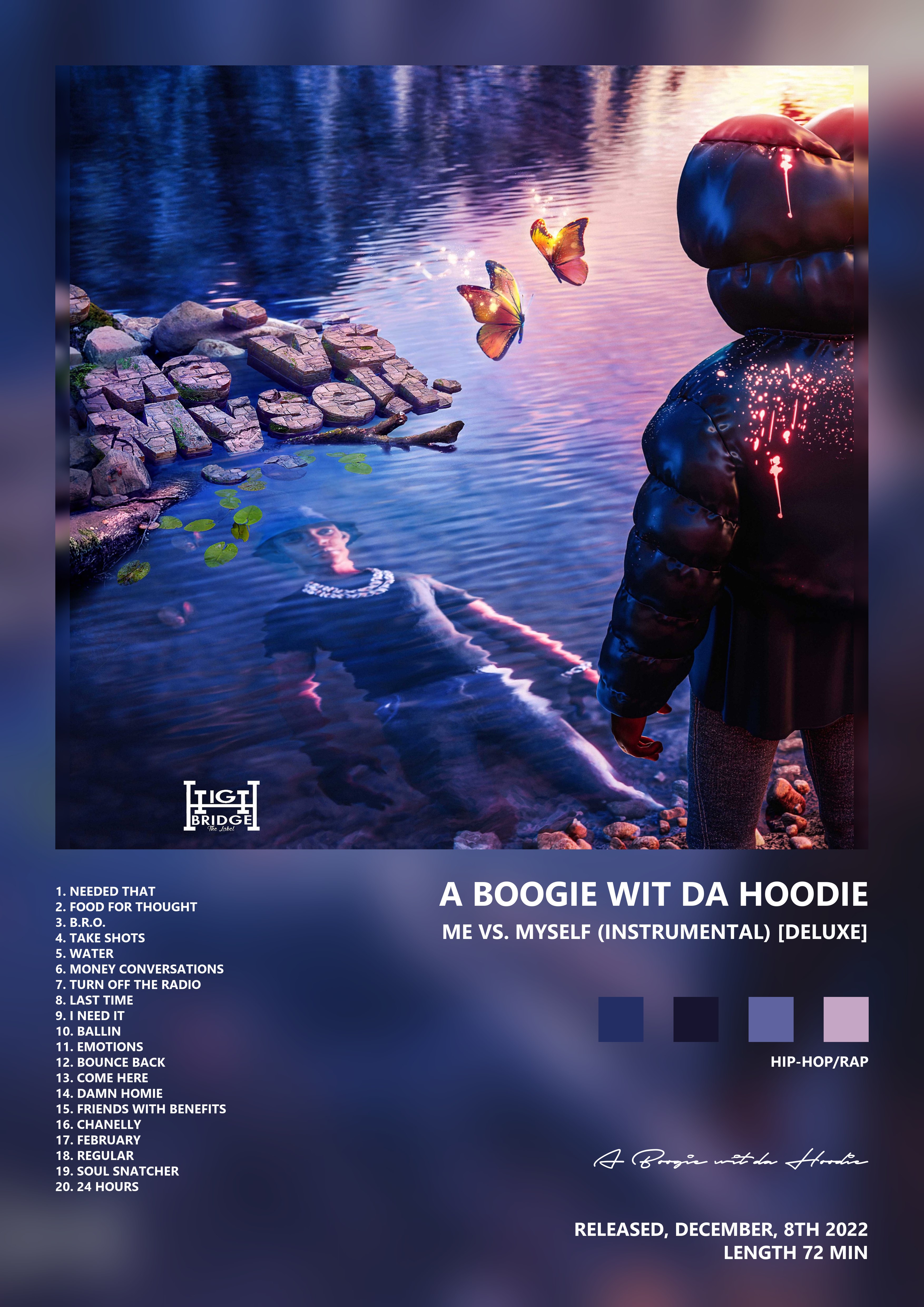 Music poster: A Boogie wit da Hoodie - Me vs Myself Instrumental Deluxe
