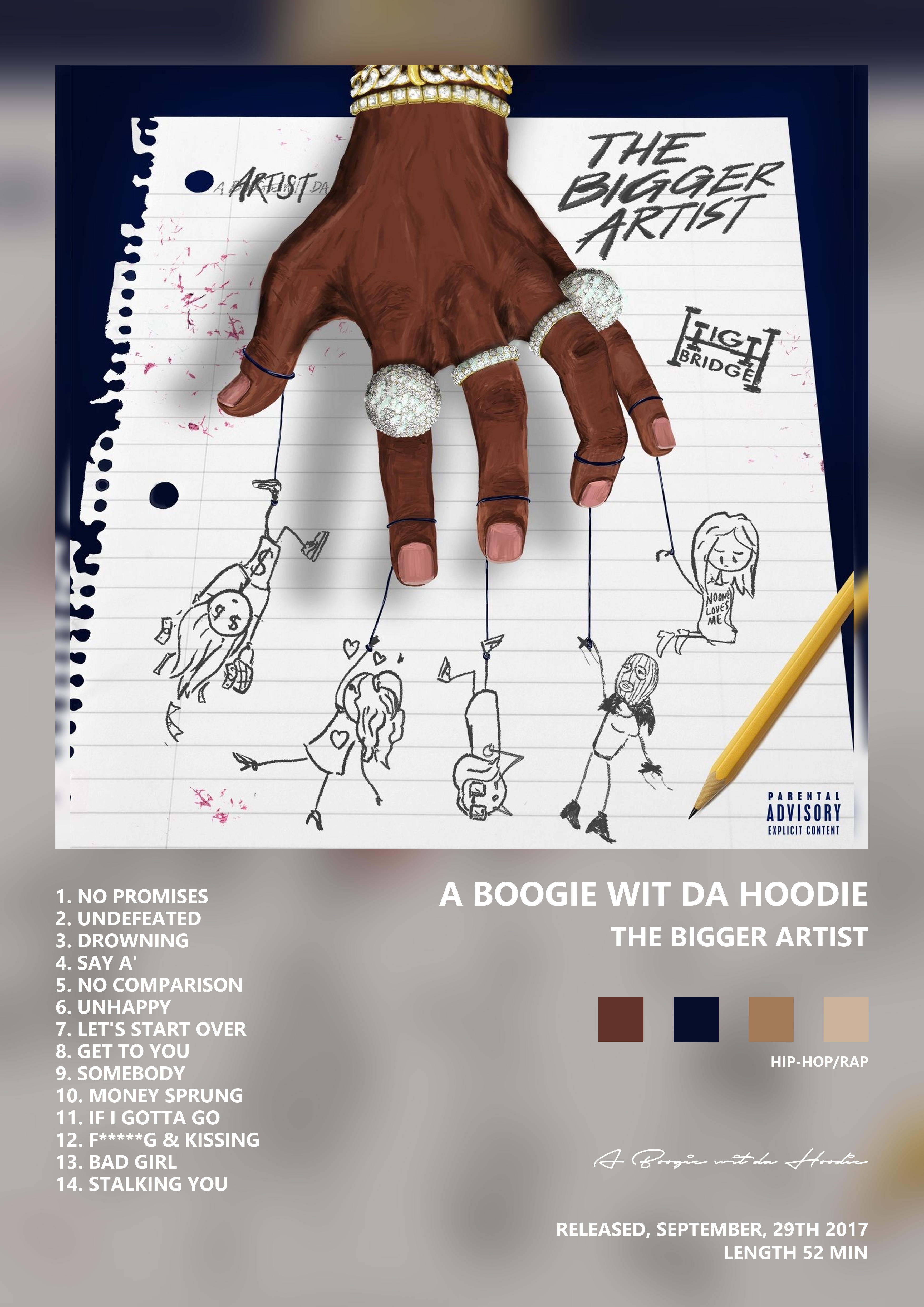 Music poster: A Boogie wit da Hoodie - The Bigger Artist